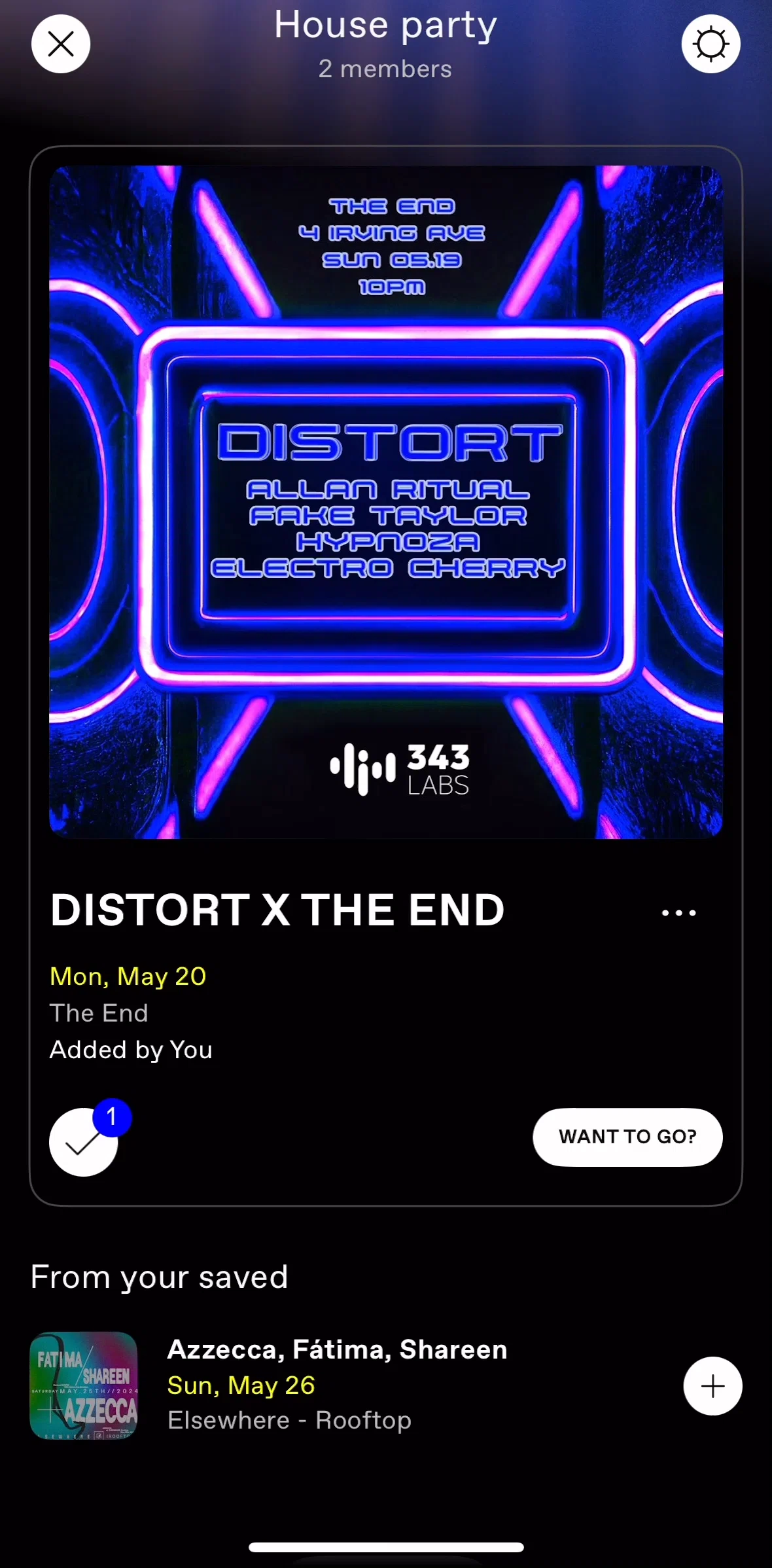 Dice Screen screen in the Voting an event flow