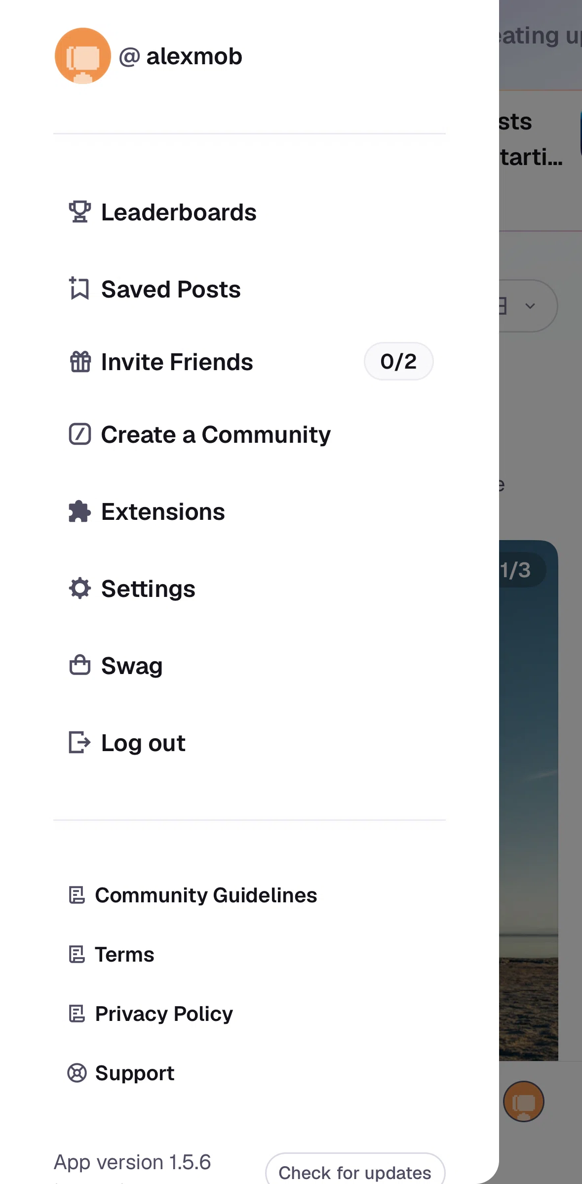 Digg Screen screen in the Saved posts flow
