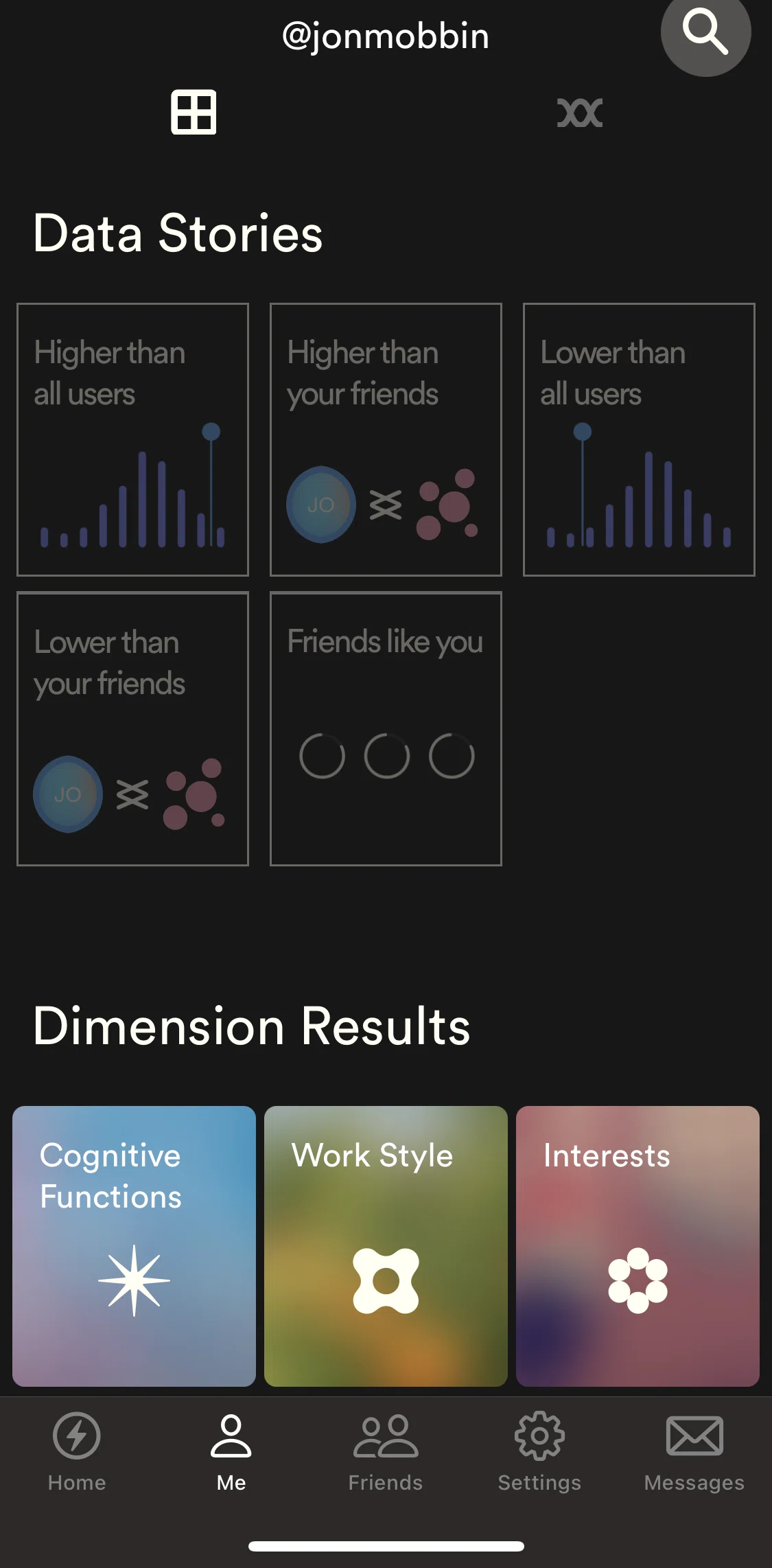 Dimensional Screen screen in the Dimension result flow