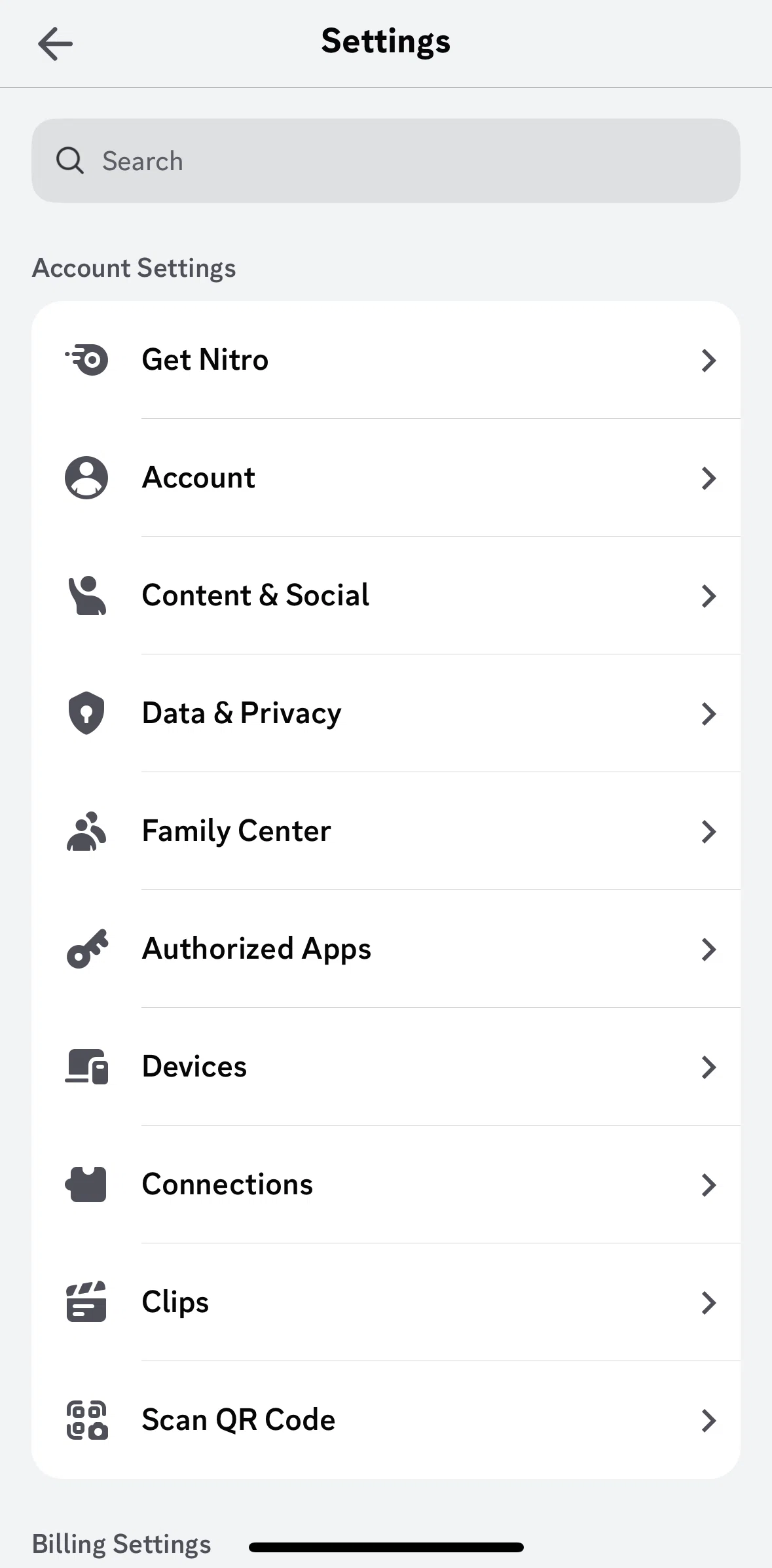 Discord Screen 1 screen in the Account flow