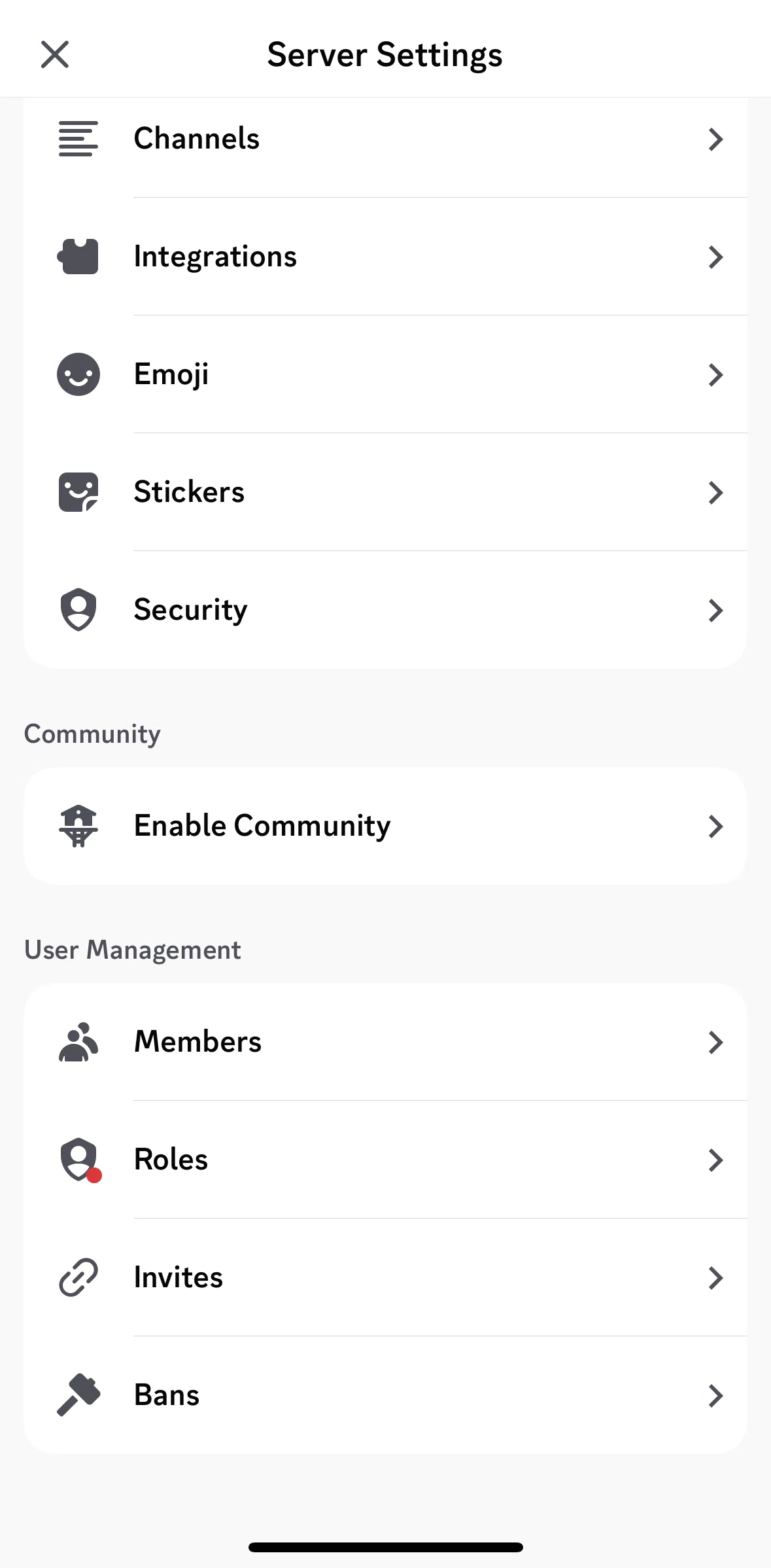 Discord Screen 1 screen in the Creating a role flow