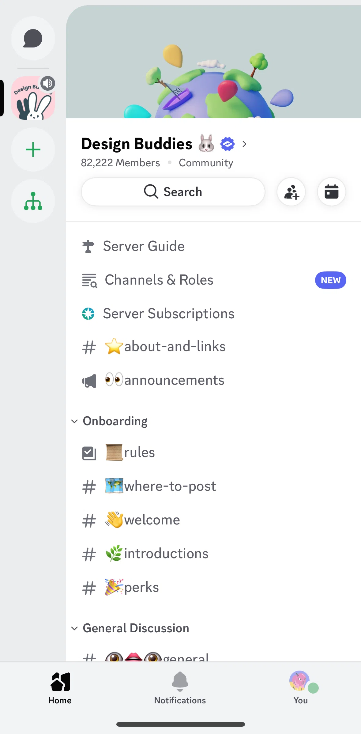 Discord Screen 1 screen in the Event detail flow