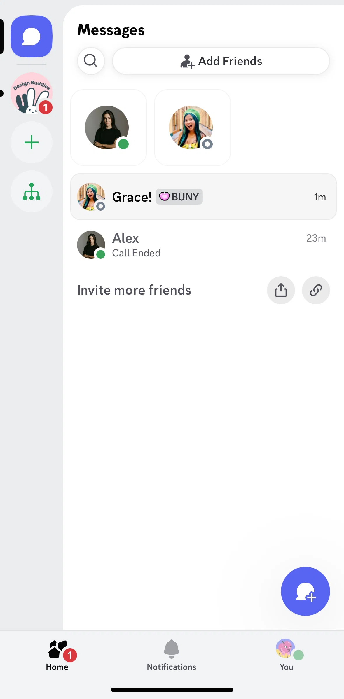 Discord Screen 1 screen in the Profile flow