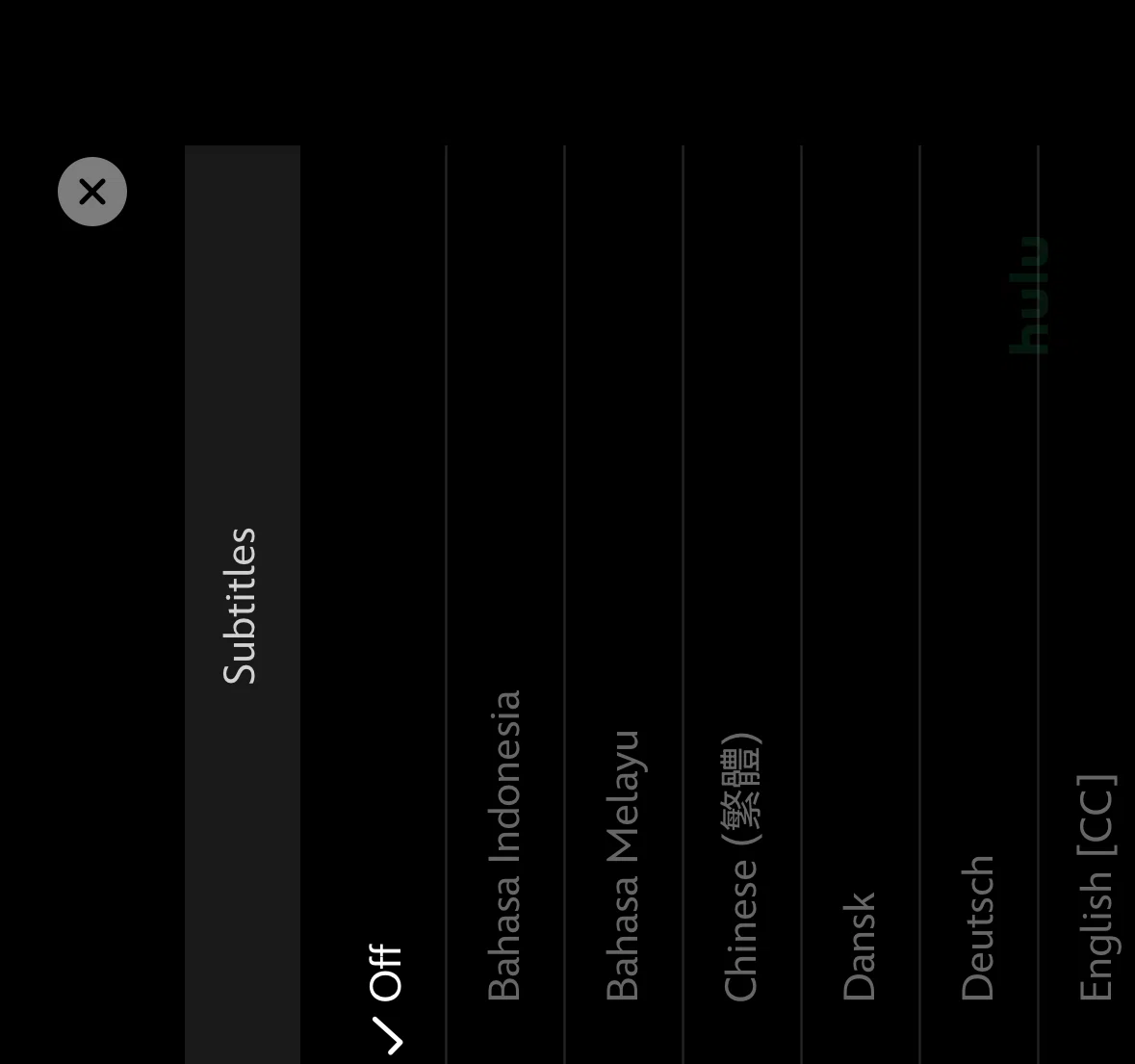 Disney+ Screen screen in the Turning on subtitles flow