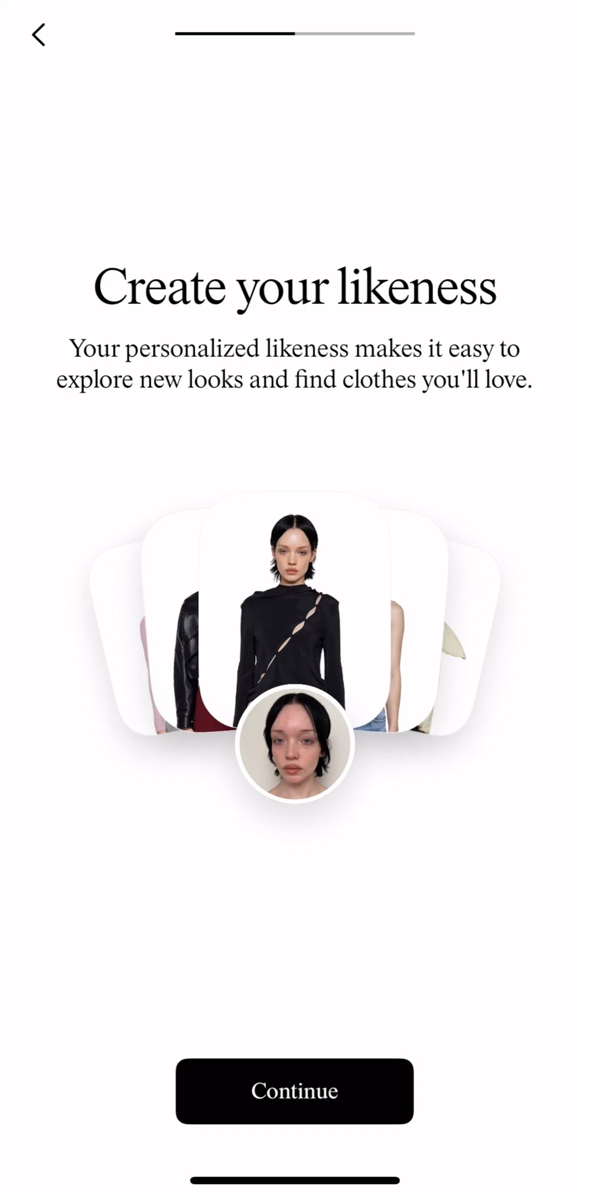Doji Screen screen in the Creating a likeness flow