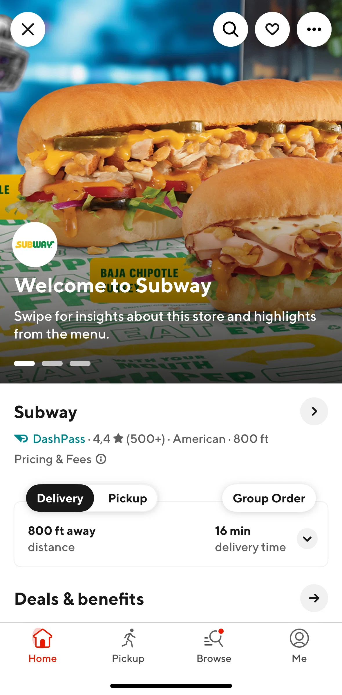 Door Dash Screen screen in the Changing delivery time flow