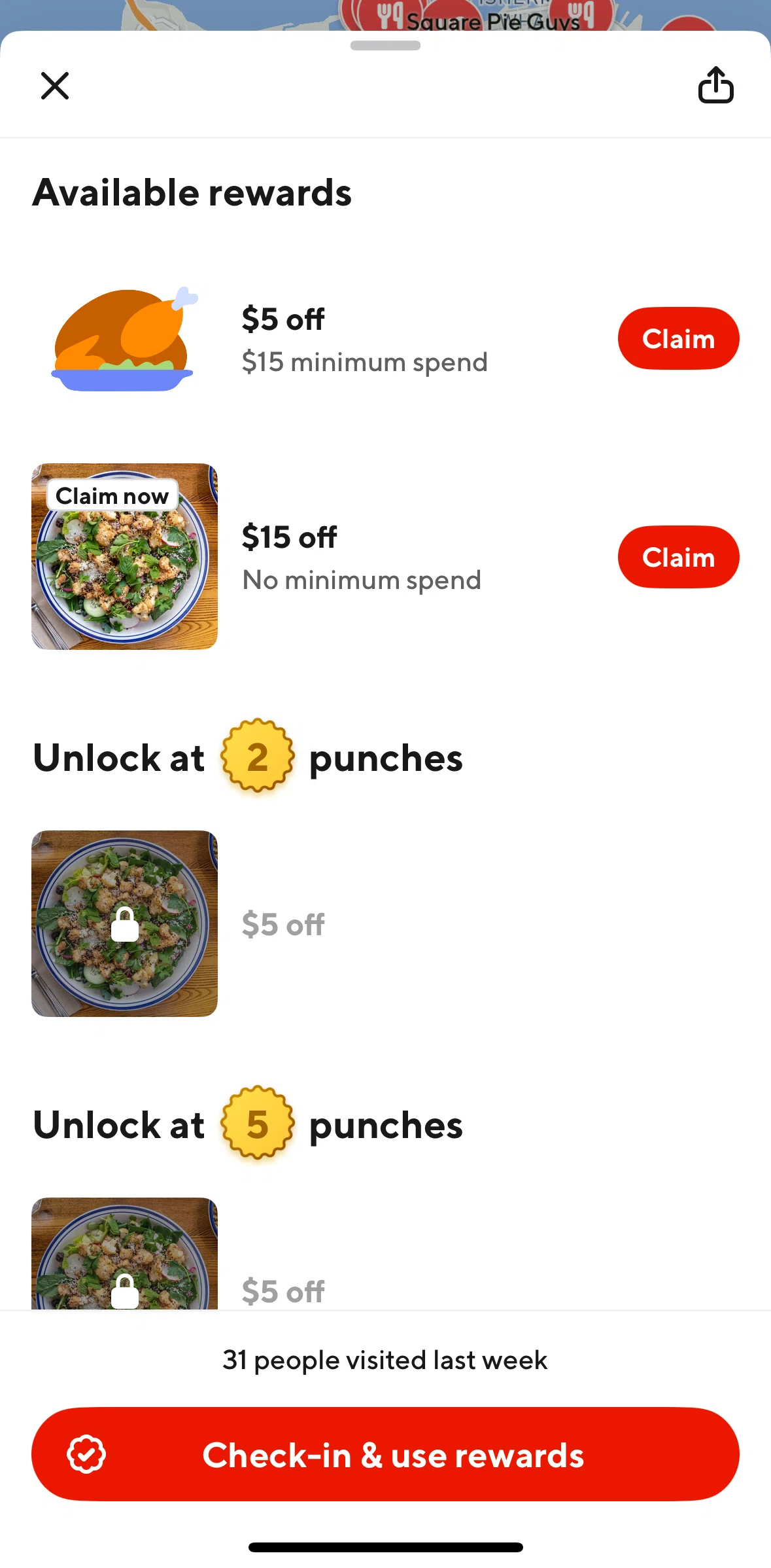 Door Dash Screen screen in the Claiming rewards flow