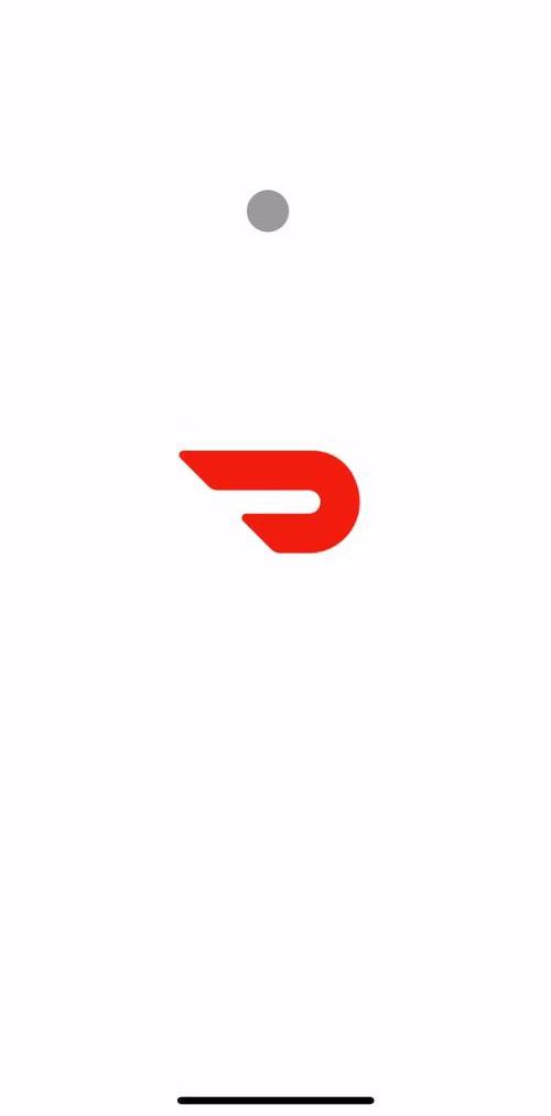 Door Dash Splash screen screen in the Onboarding flow