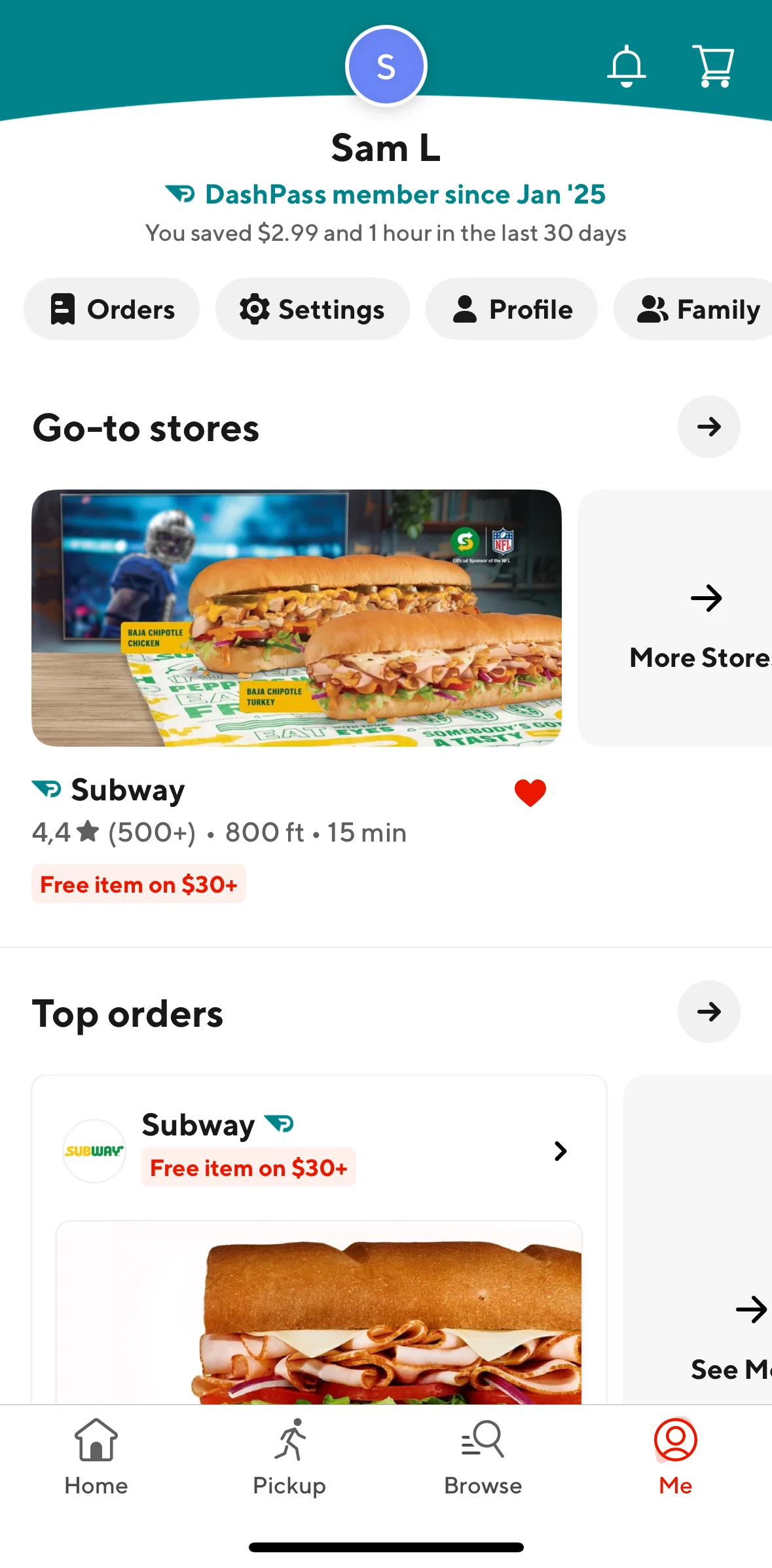 Door Dash Screen screen in the Settings flow