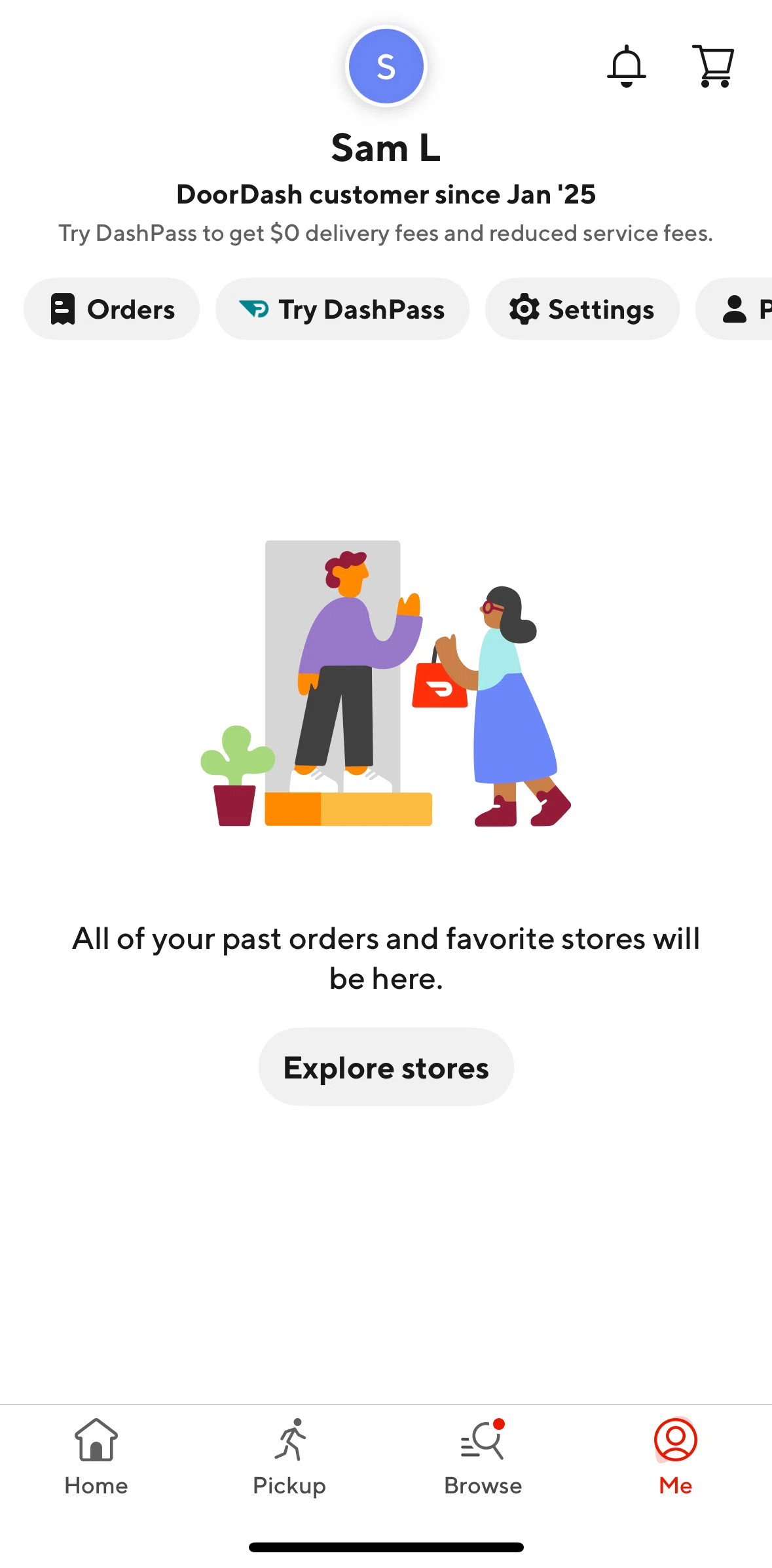 Door Dash Screen screen in the Subscribing to DashPass flow