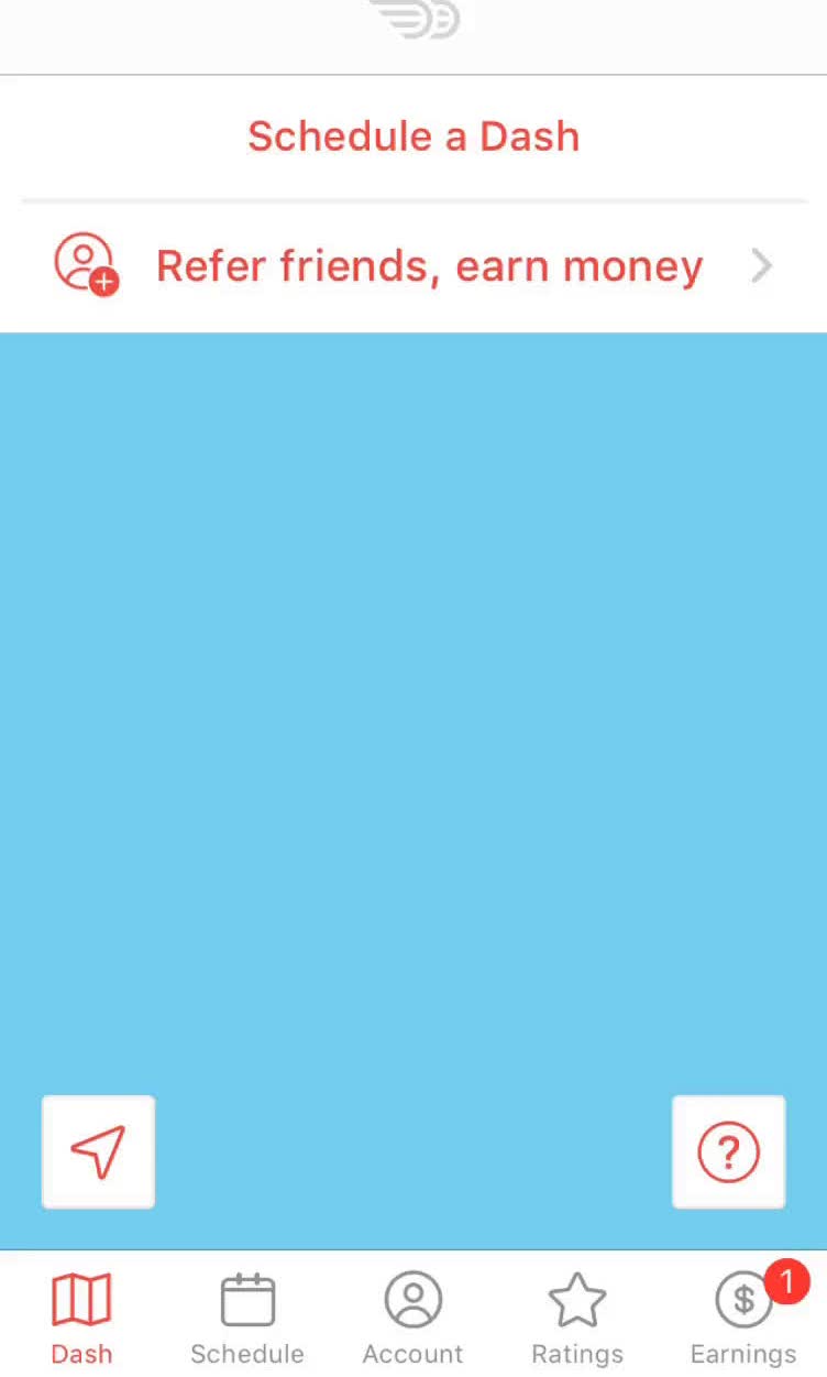 Doordash Dasher Screen screen in the Inviting People flow