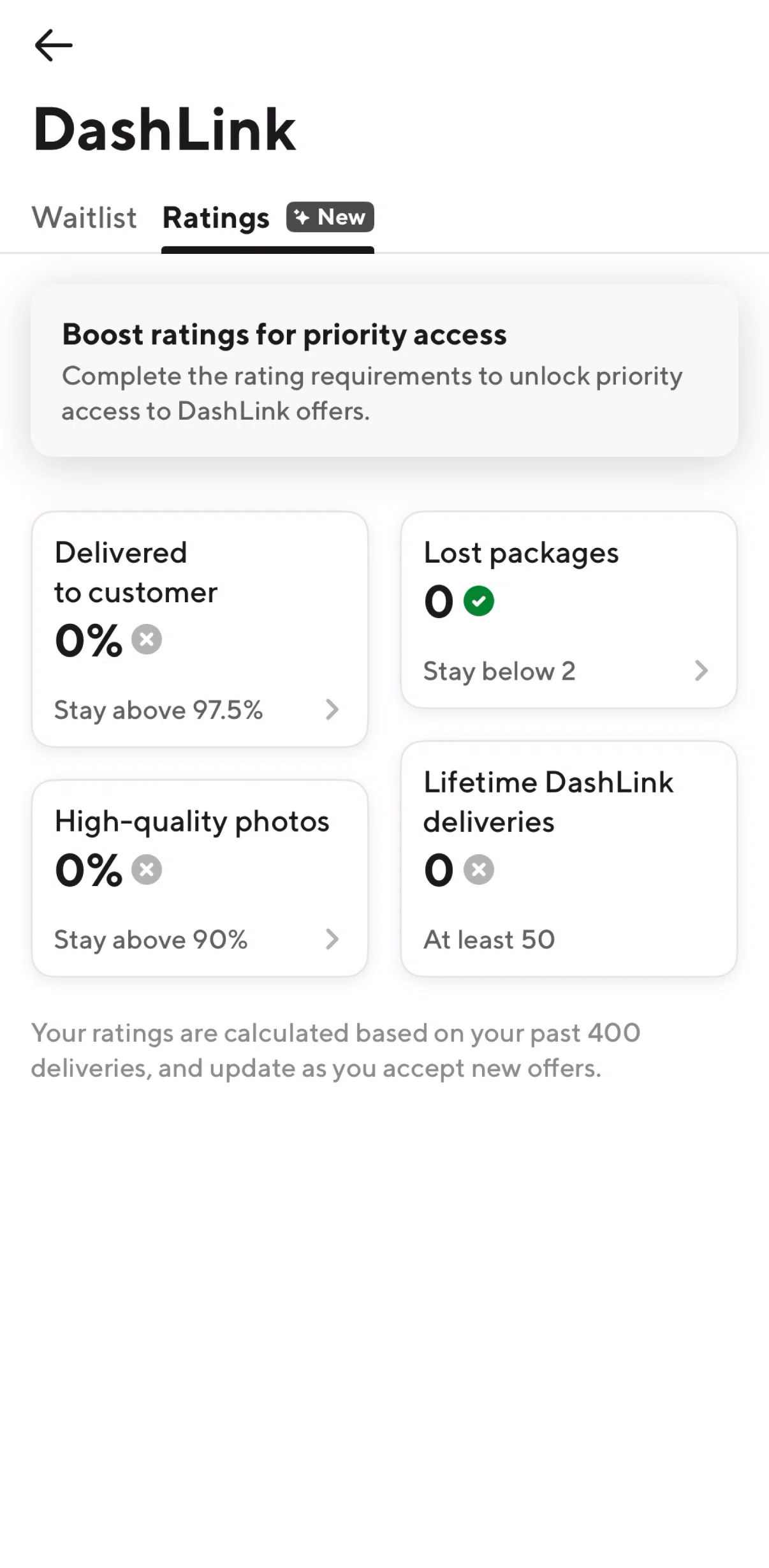 Doordash Dasher Screen screen in the Rating detail (high-quality photos) flow