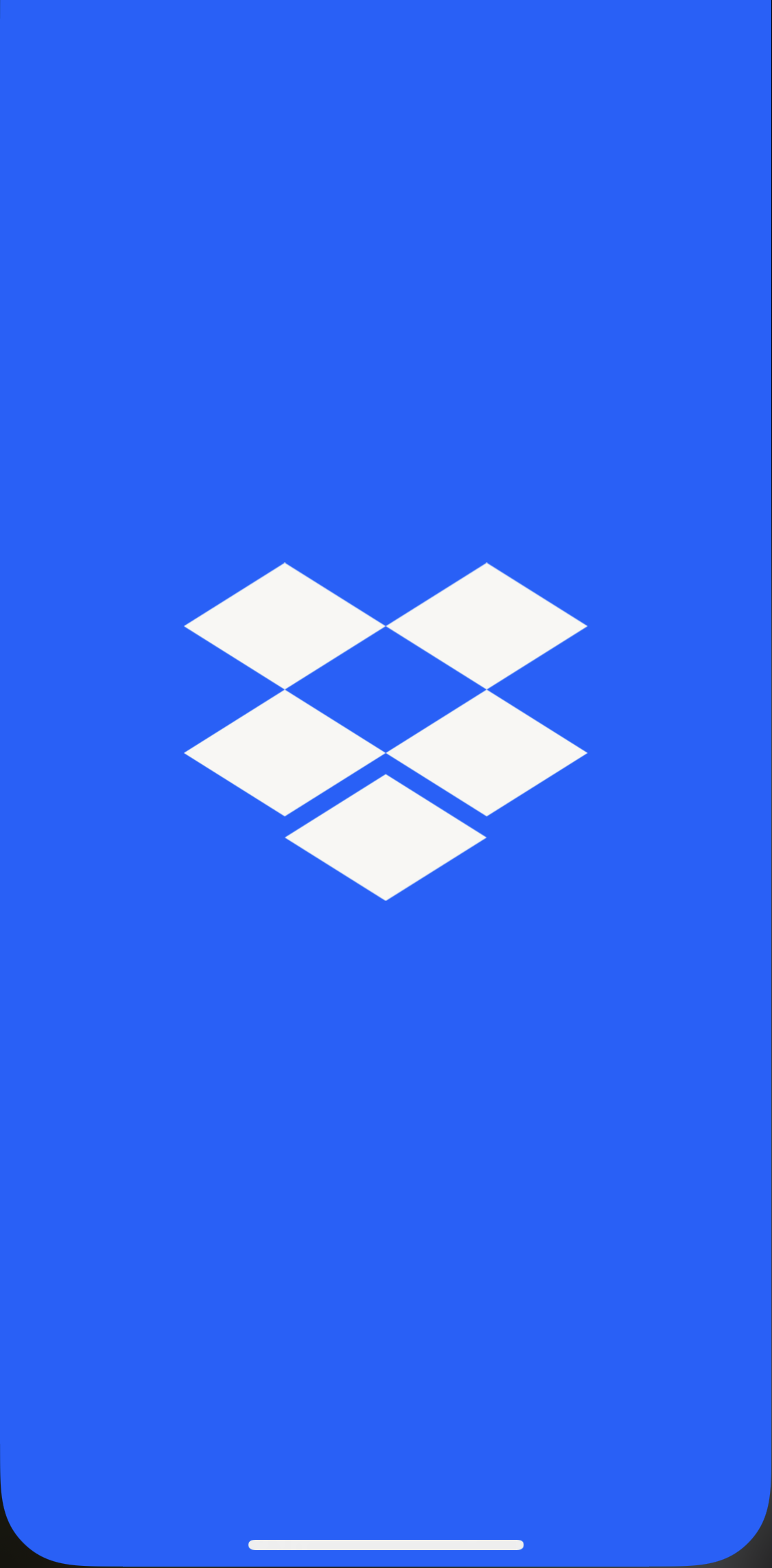 Dropbox Splash screen screen in the General Browsing flow