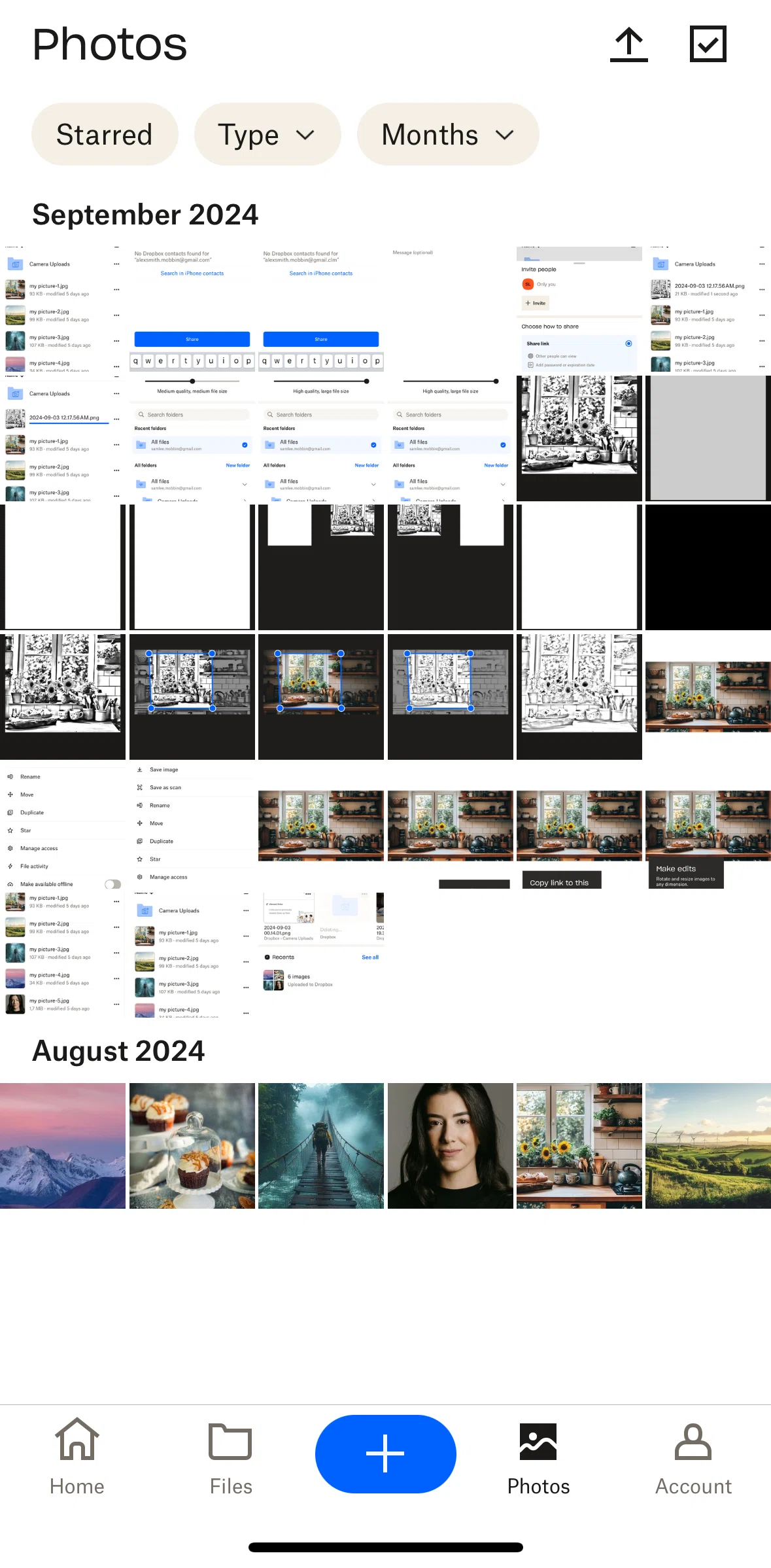 Dropbox Screen 1 screen in the Sorting years flow