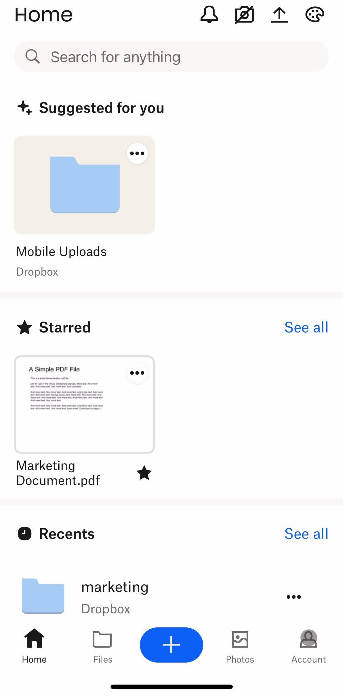 Dropbox Upgrade Account preview