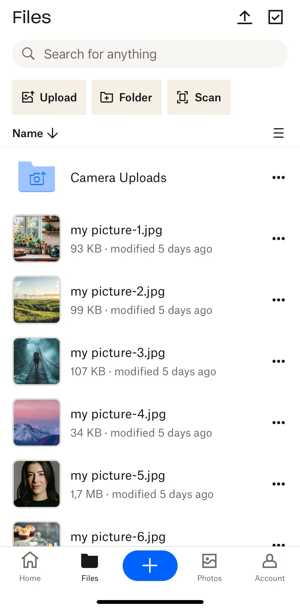 Dropbox Screen 1 screen in the View file flow