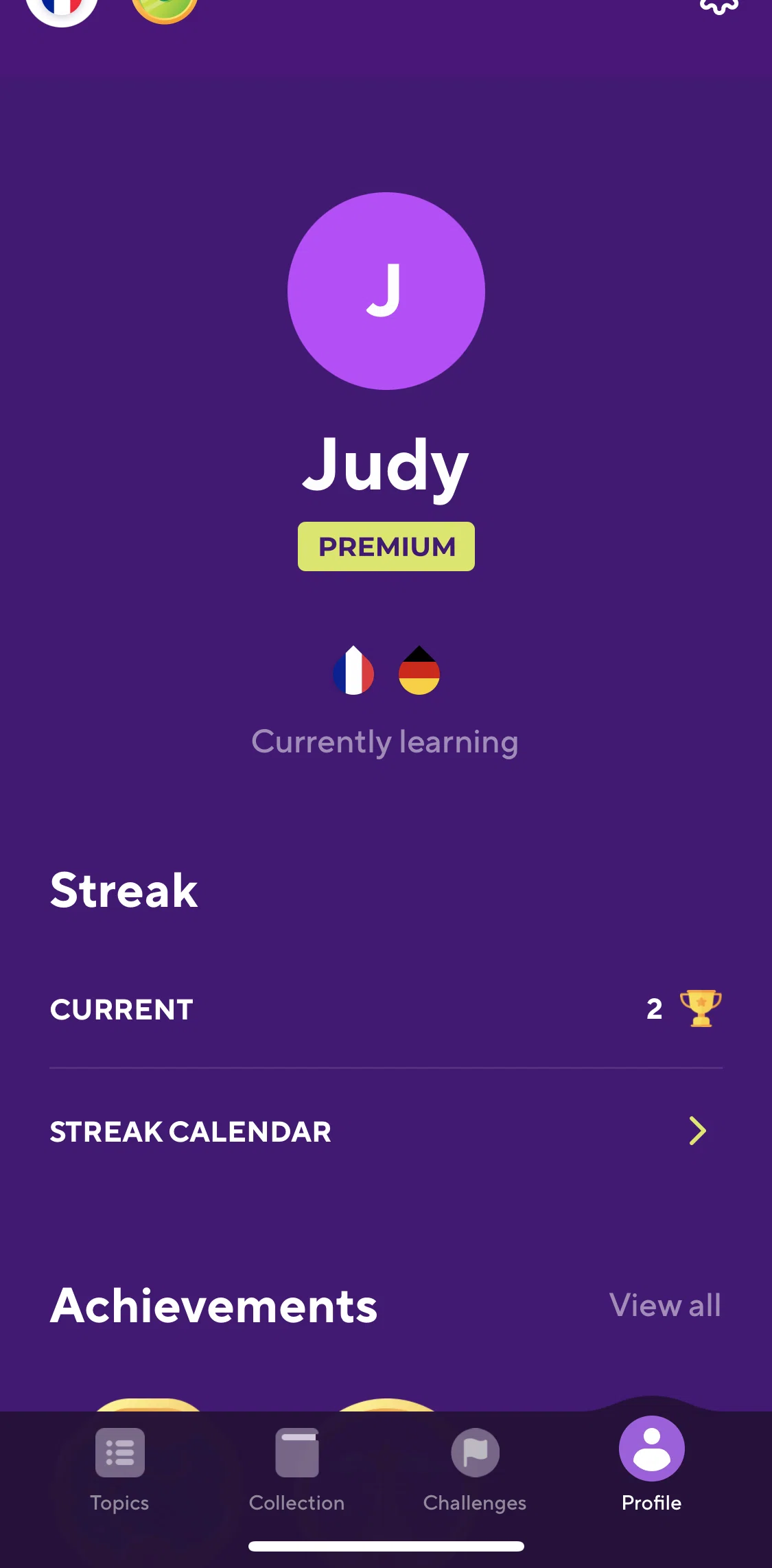 Drops Screen screen in the Profile flow