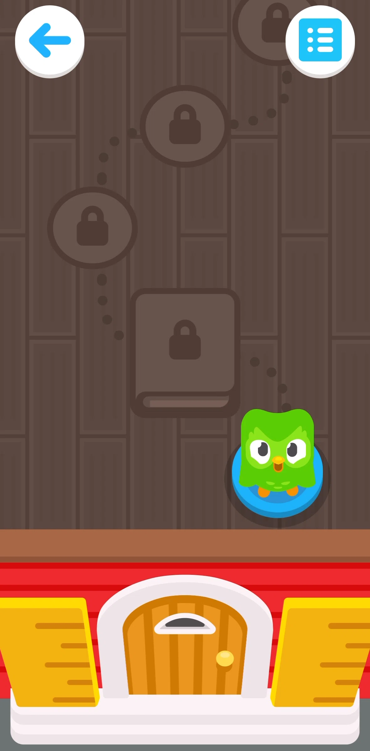 Duolingo ABC Screen screen in the Completing a word lesson flow