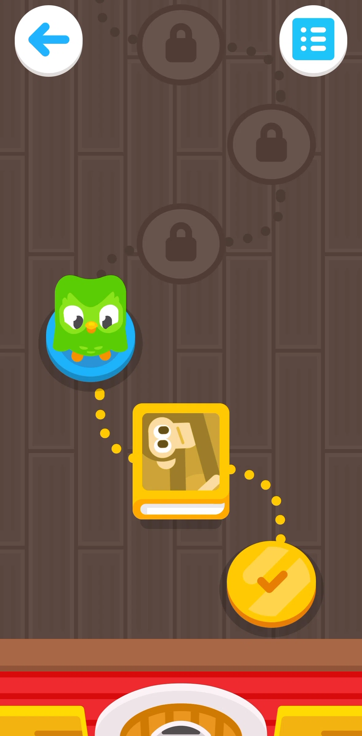 Duolingo ABC Screen screen in the Completing an alphabet lesson flow
