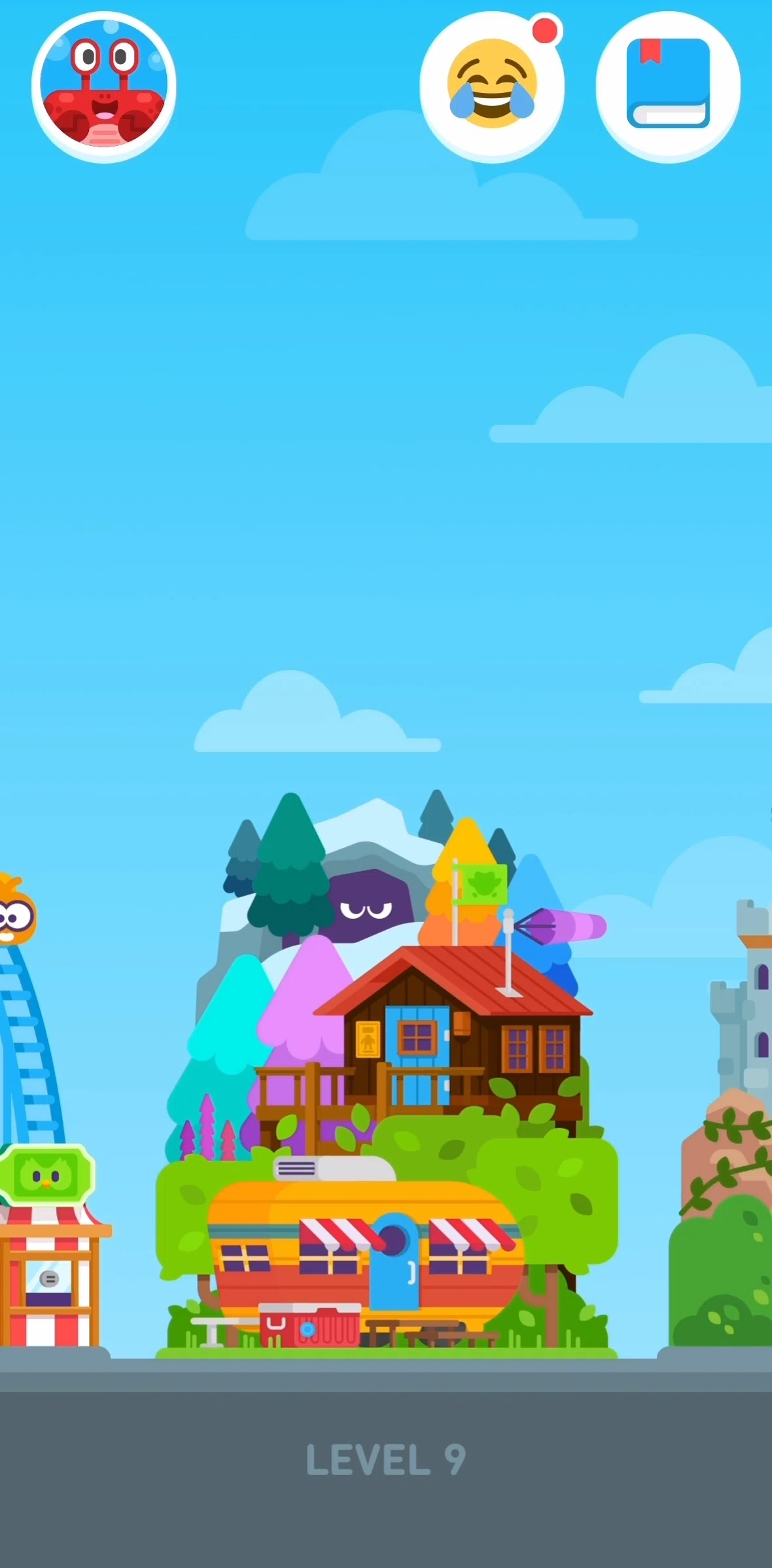Duolingo ABC Screen screen in the Level detail (level 9) flow