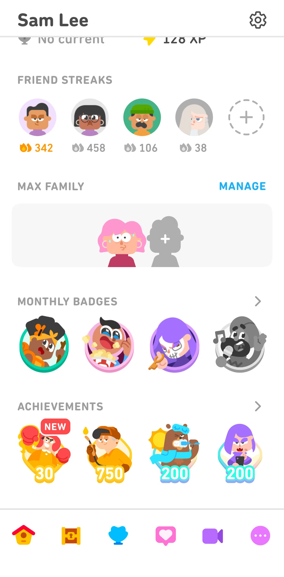 Duolingo Screen screen in the Achievements flow