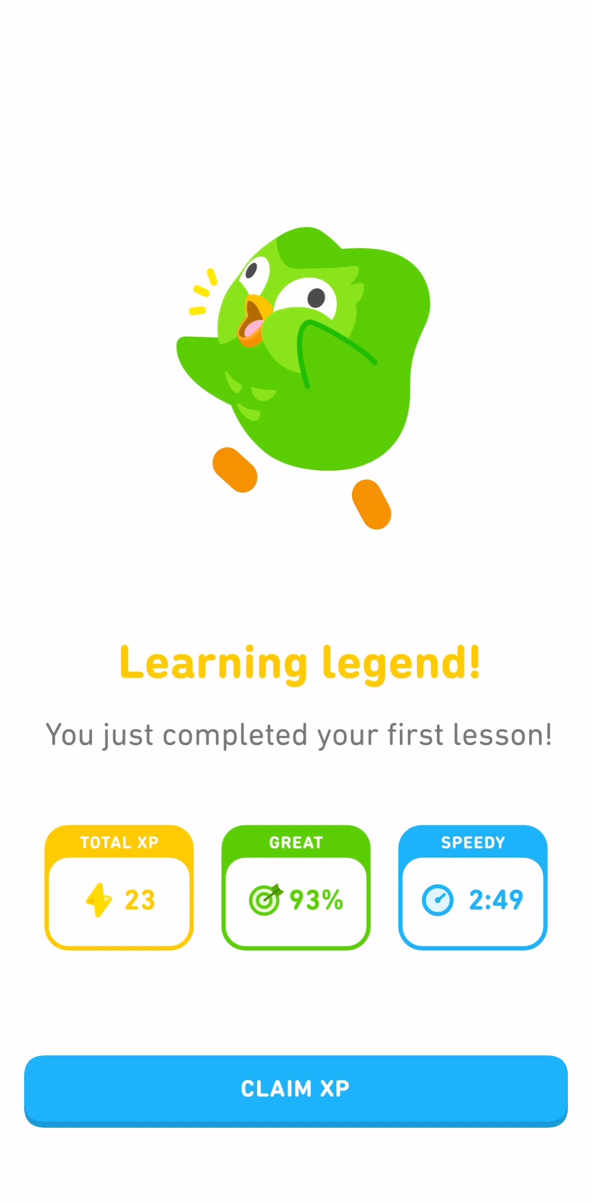 Duolingo Screen screen in the Choosing a learning goal flow