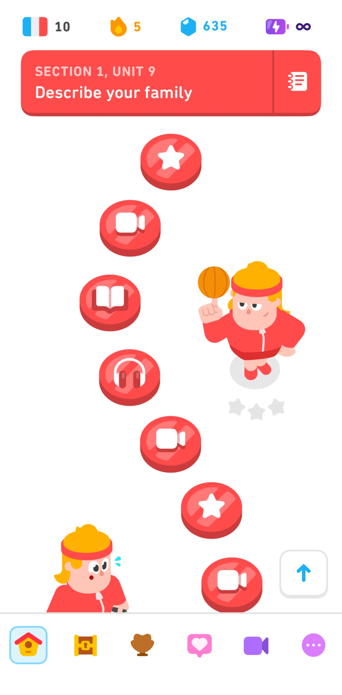 Duolingo Screen screen in the Completing a radio lesson flow