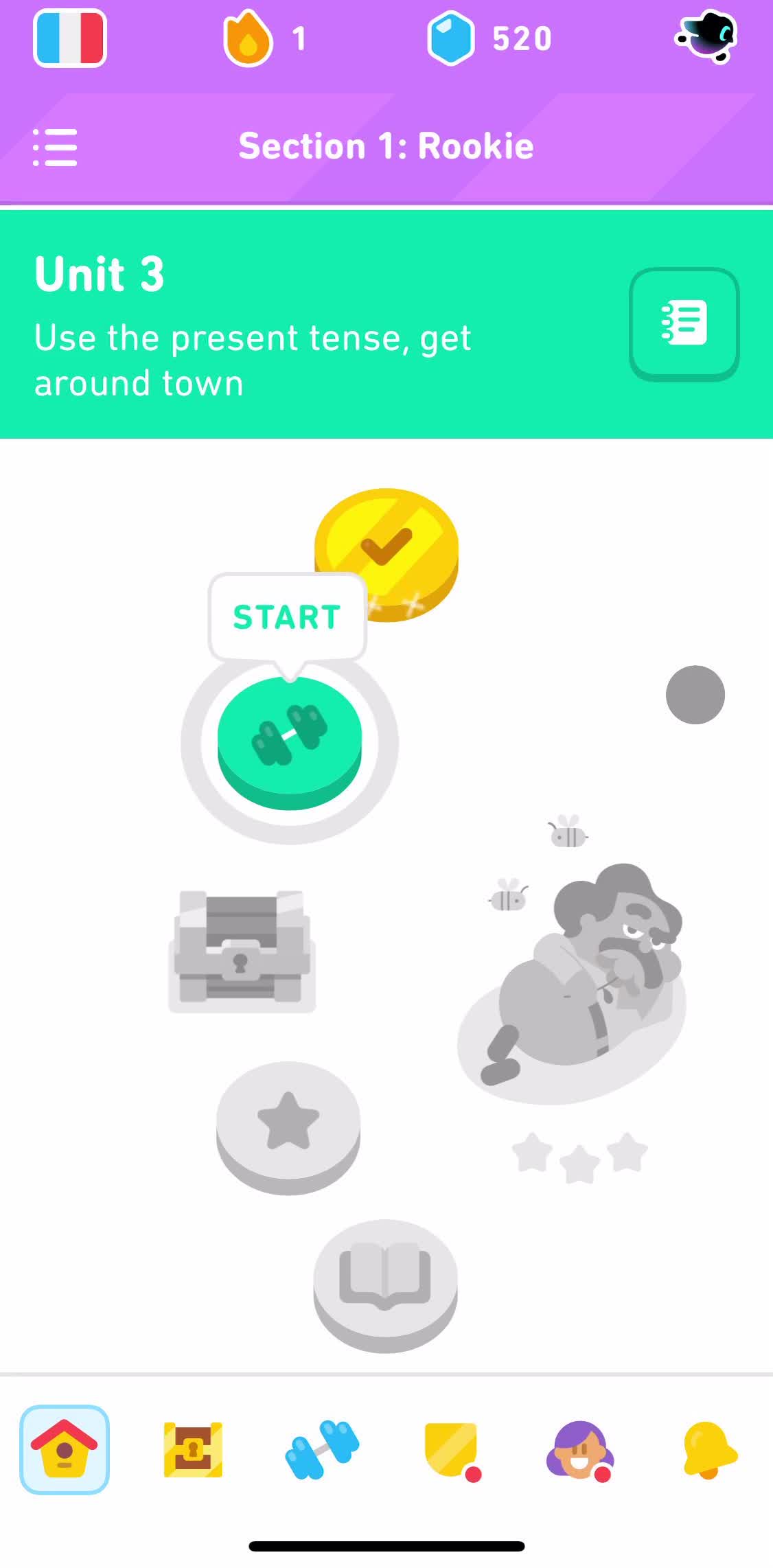Duolingo Home screen in the Leaderboards flow