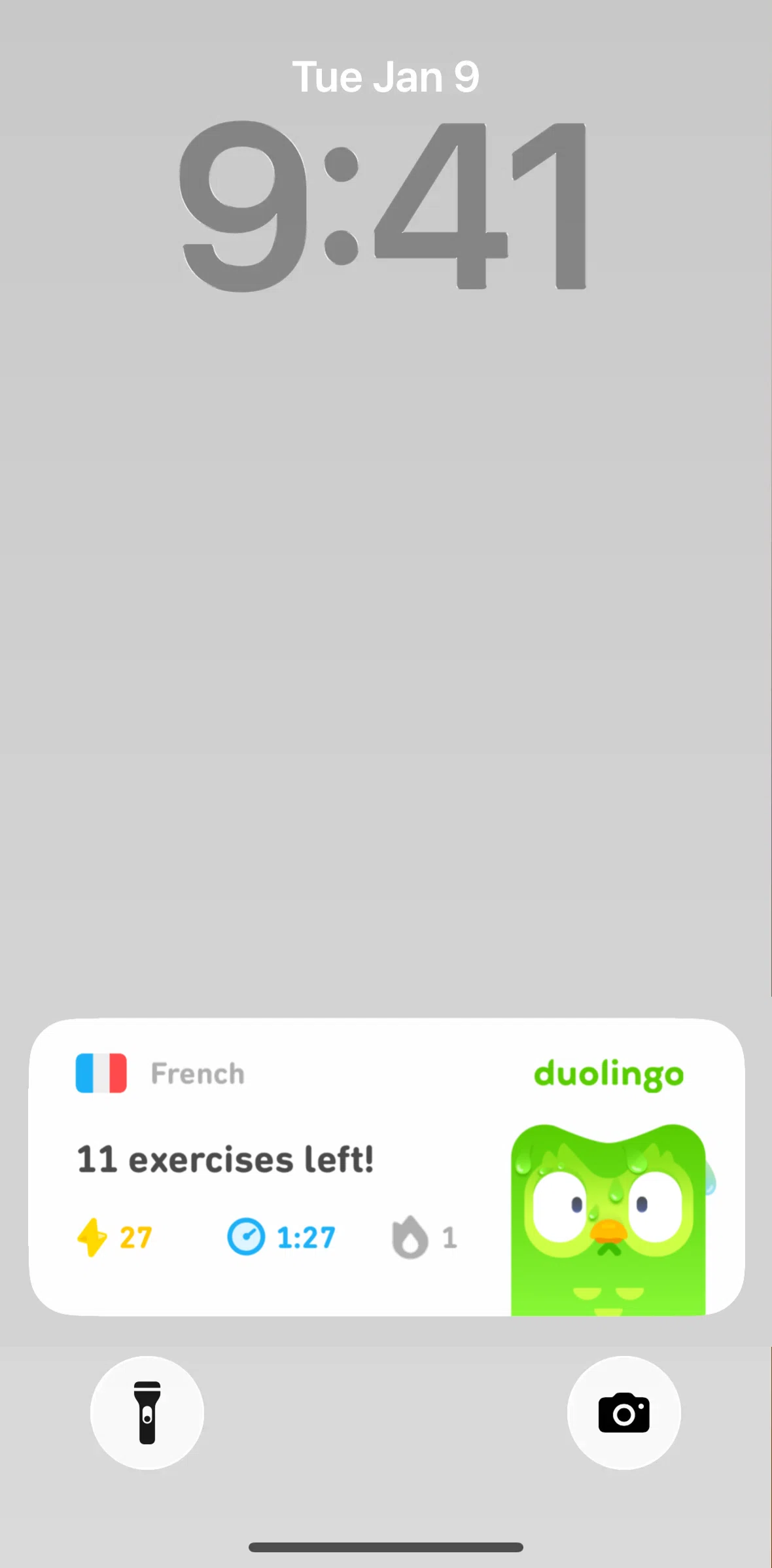 Duolingo Screen screen in the Live Activities flow