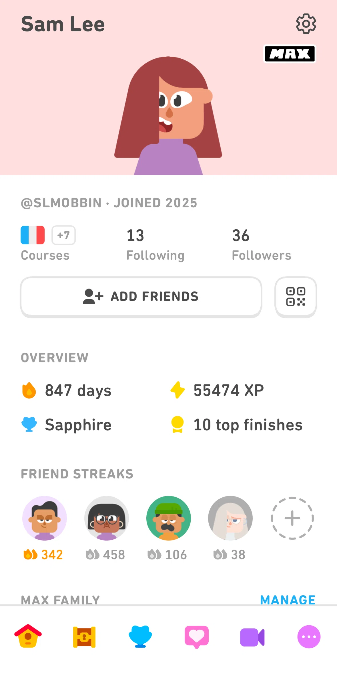 Duolingo Screen screen in the Searching users flow