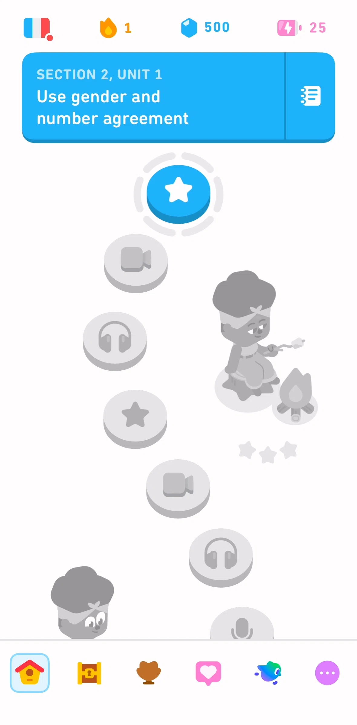 Duolingo Screen screen in the Starting a lesson flow