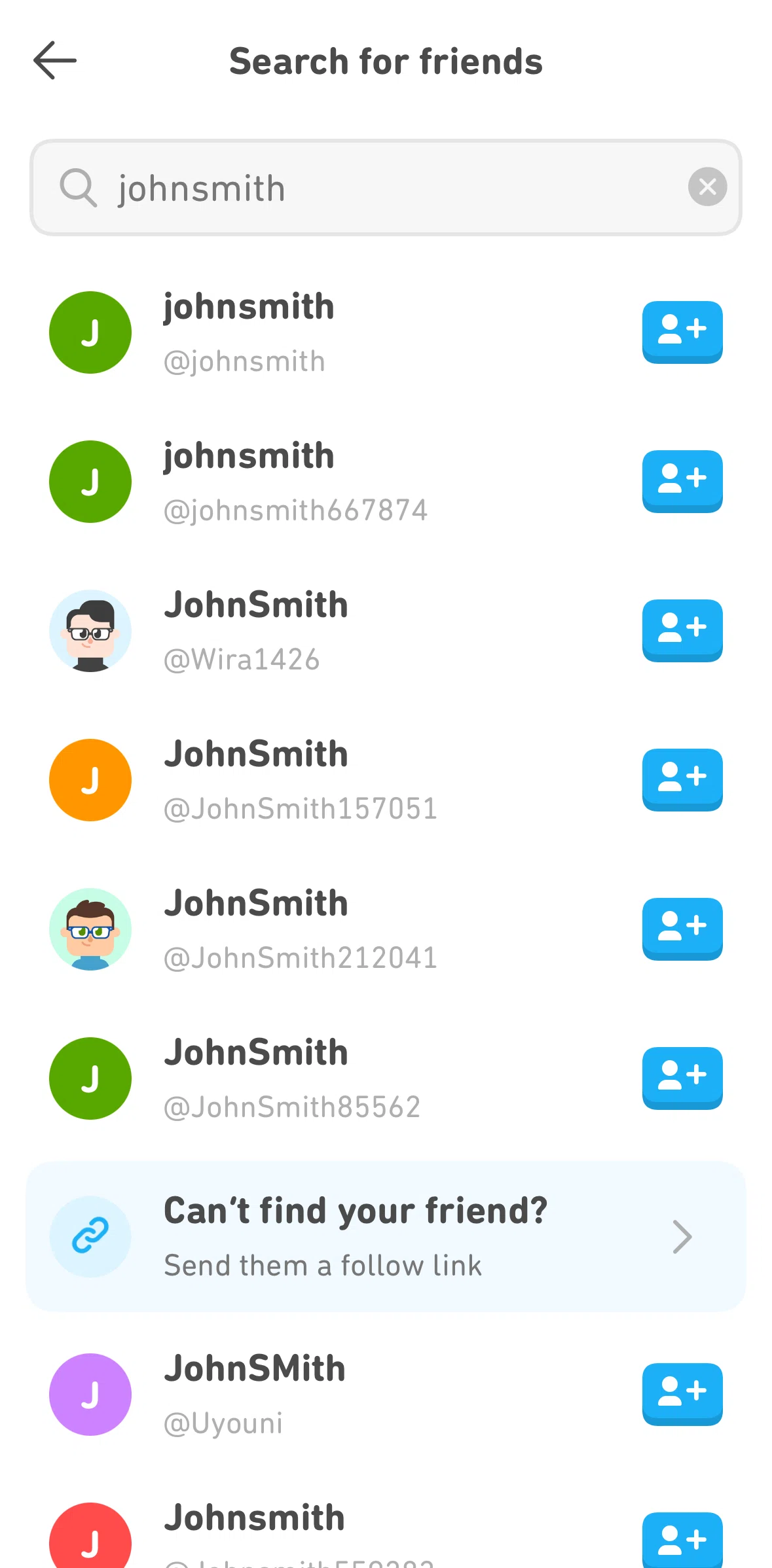 Duolingo Screen screen in the User profile flow