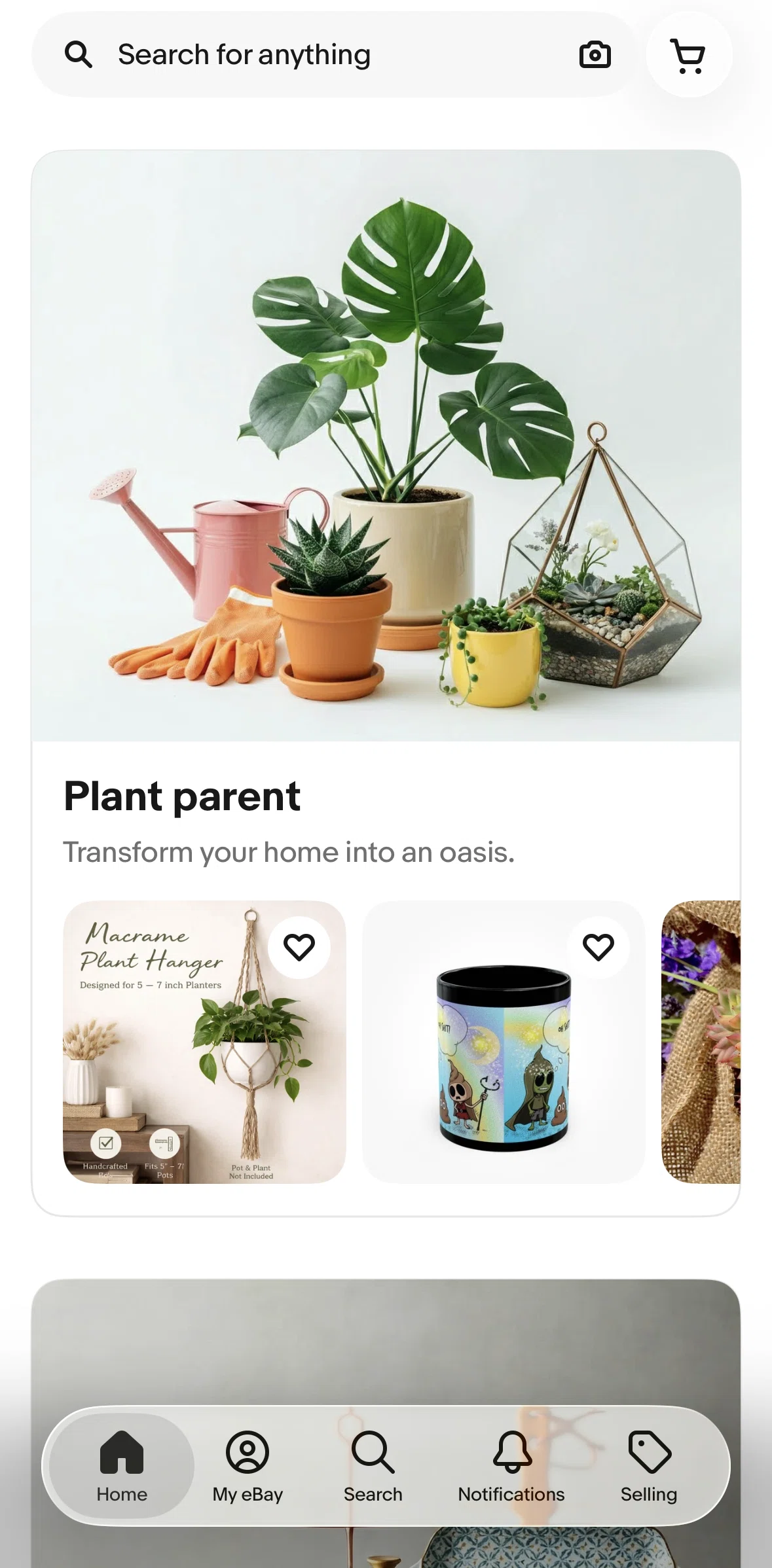 Ebay Screen screen in the Product detail flow