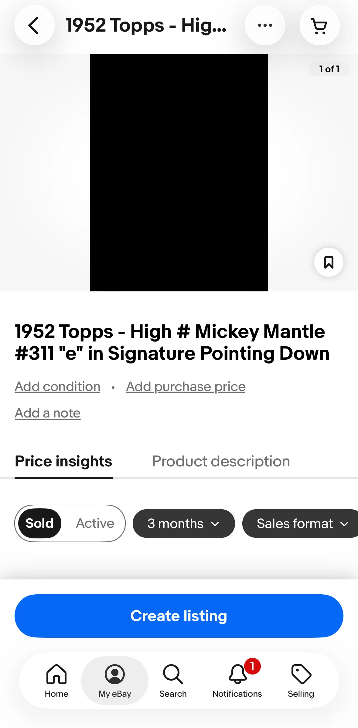 Ebay Screen screen in the Updating a purchase info flow