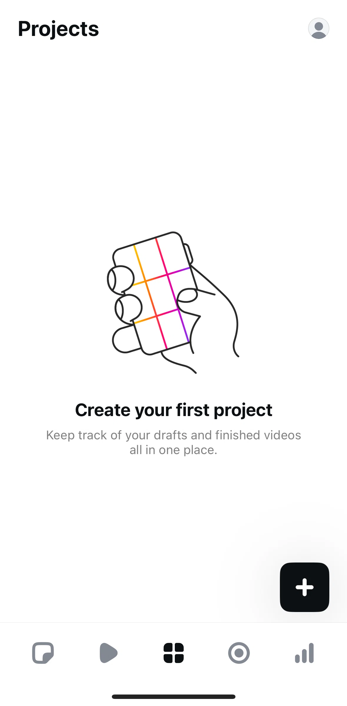 Edits Screen screen in the Projects flow