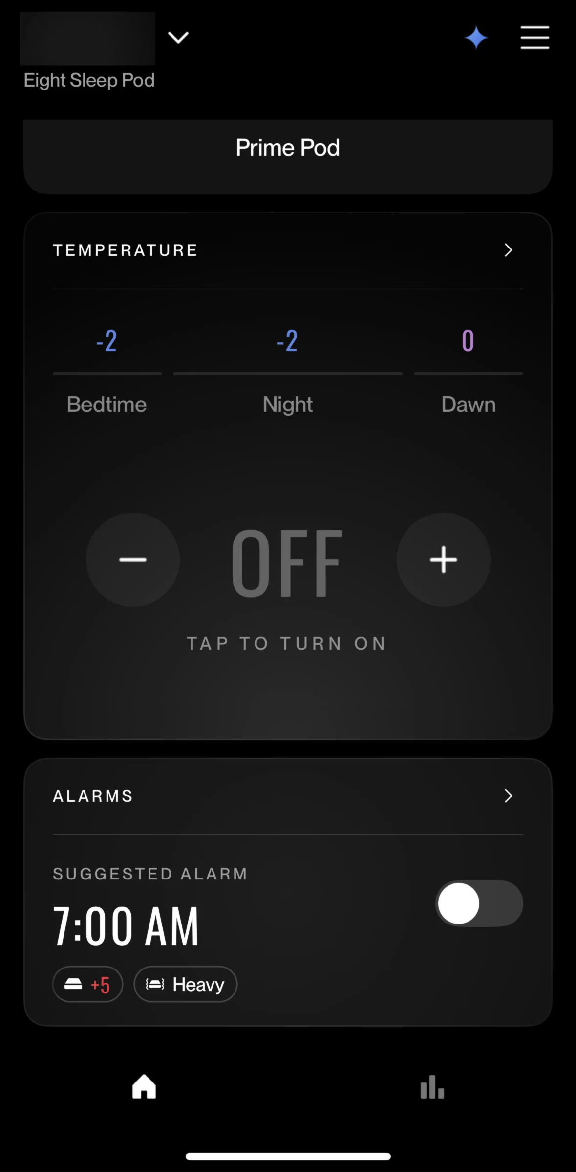 Eight Sleep Screen screen in the Turning on a Pod flow