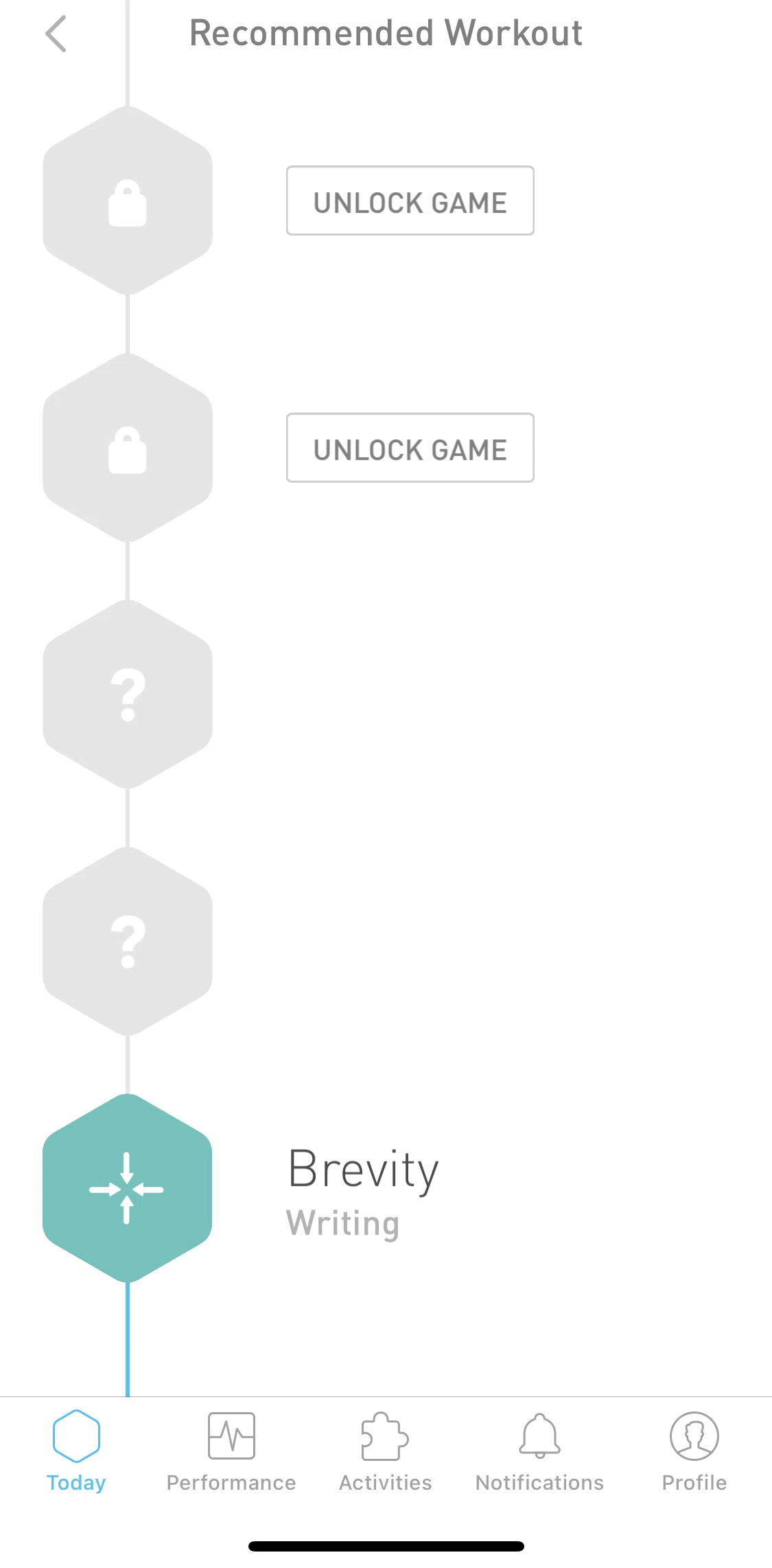 Elevate Screen screen in the Brevity flow