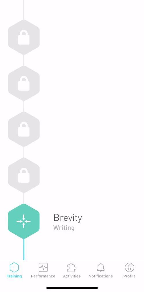 Elevate Training screen in the Learning flow
