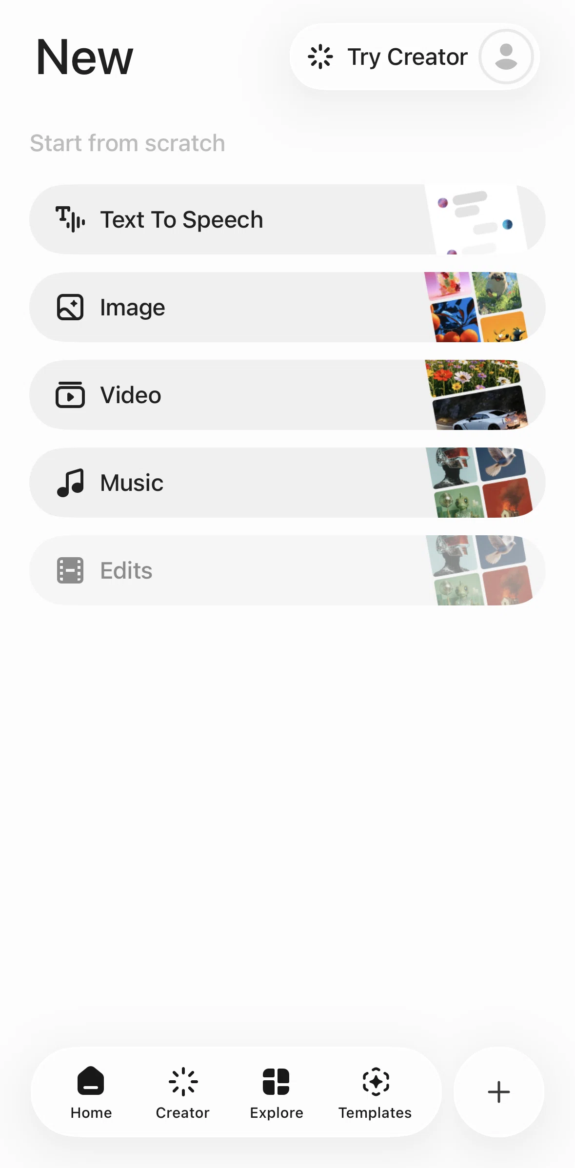 ElevenLabs Screen screen in the Creating a video flow