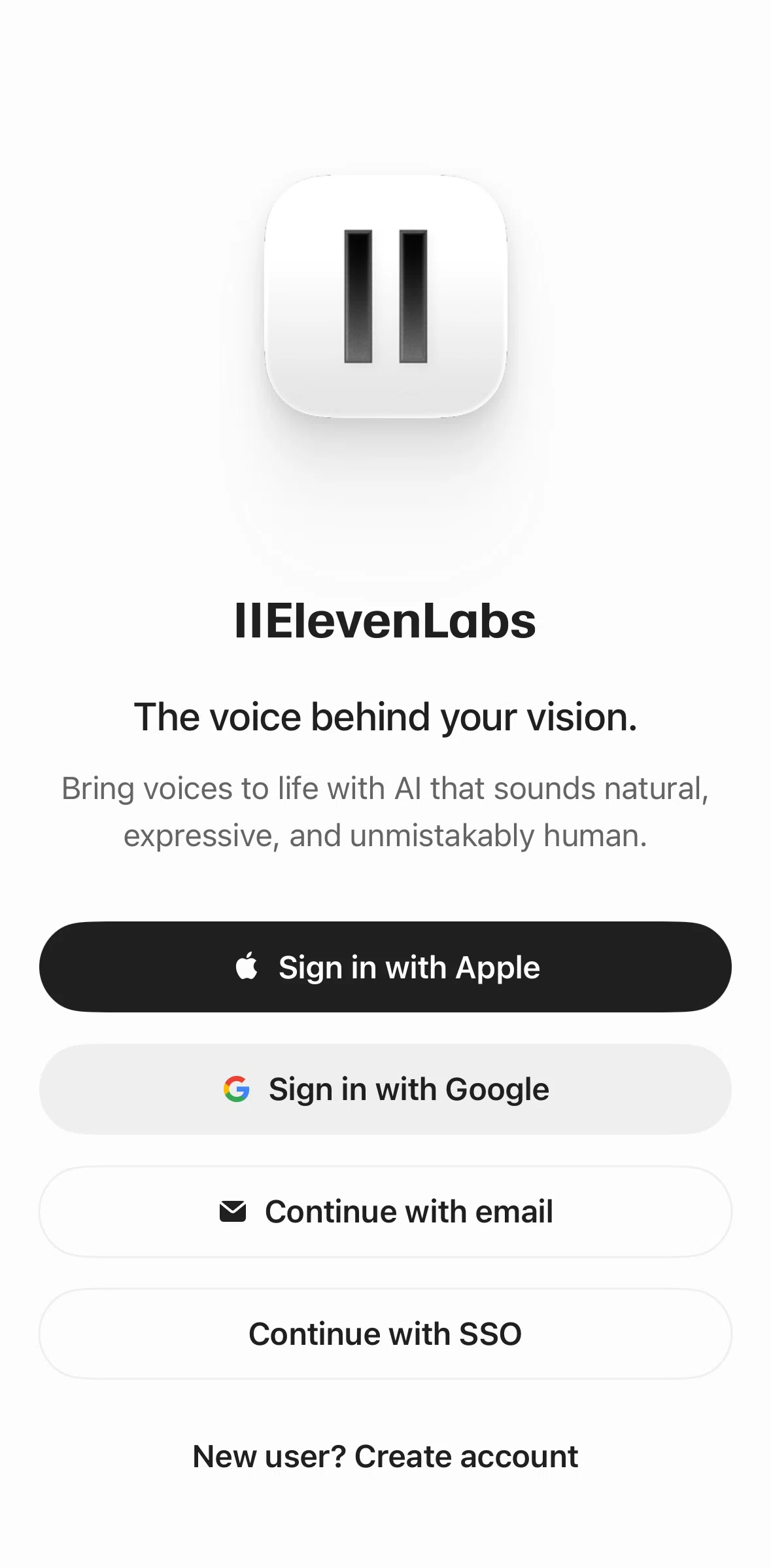 ElevenLabs Screen screen in the Onboarding flow