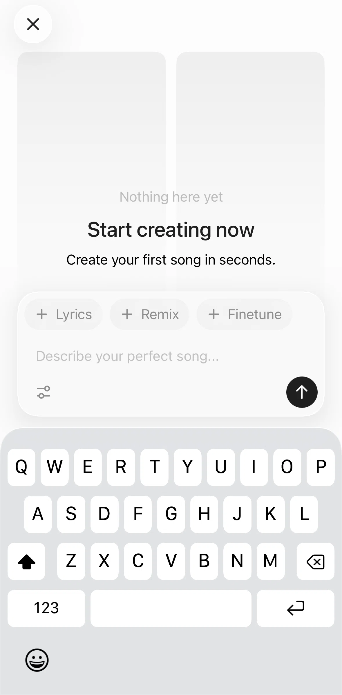 ElevenLabs Screen screen in the Selecting a remix track flow
