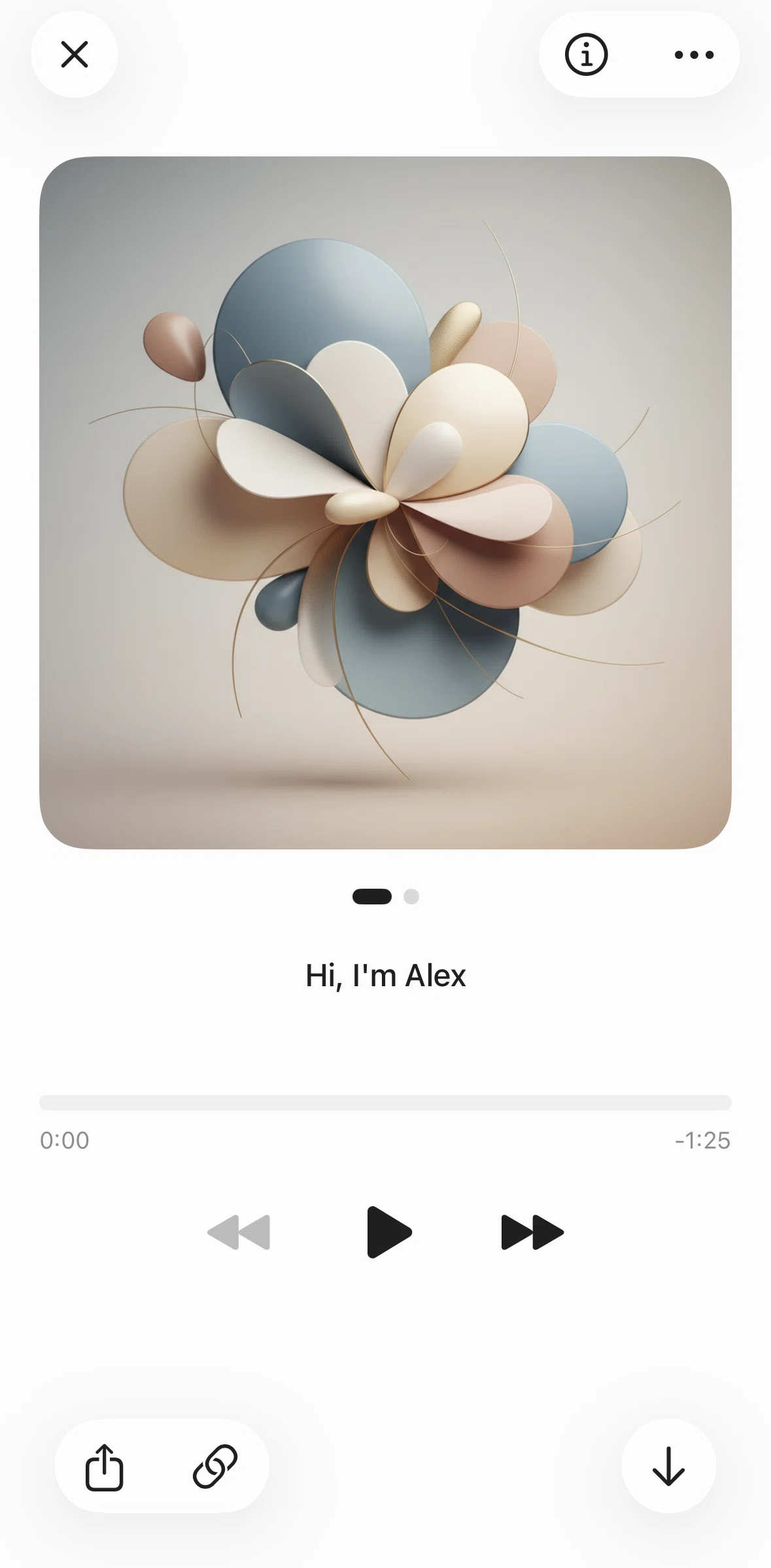 ElevenLabs Screen screen in the Showing lyrics flow