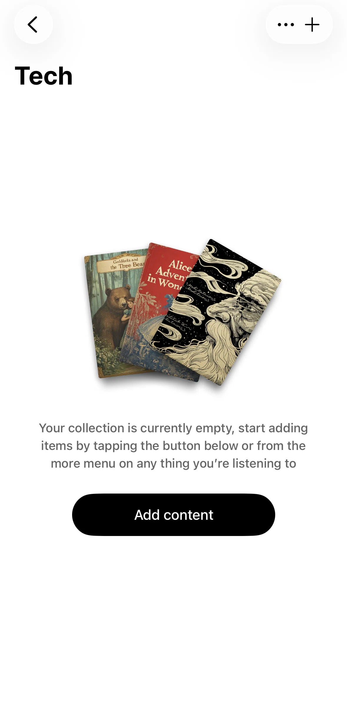 ElevenReader Screen screen in the Adding to collection (library) flow