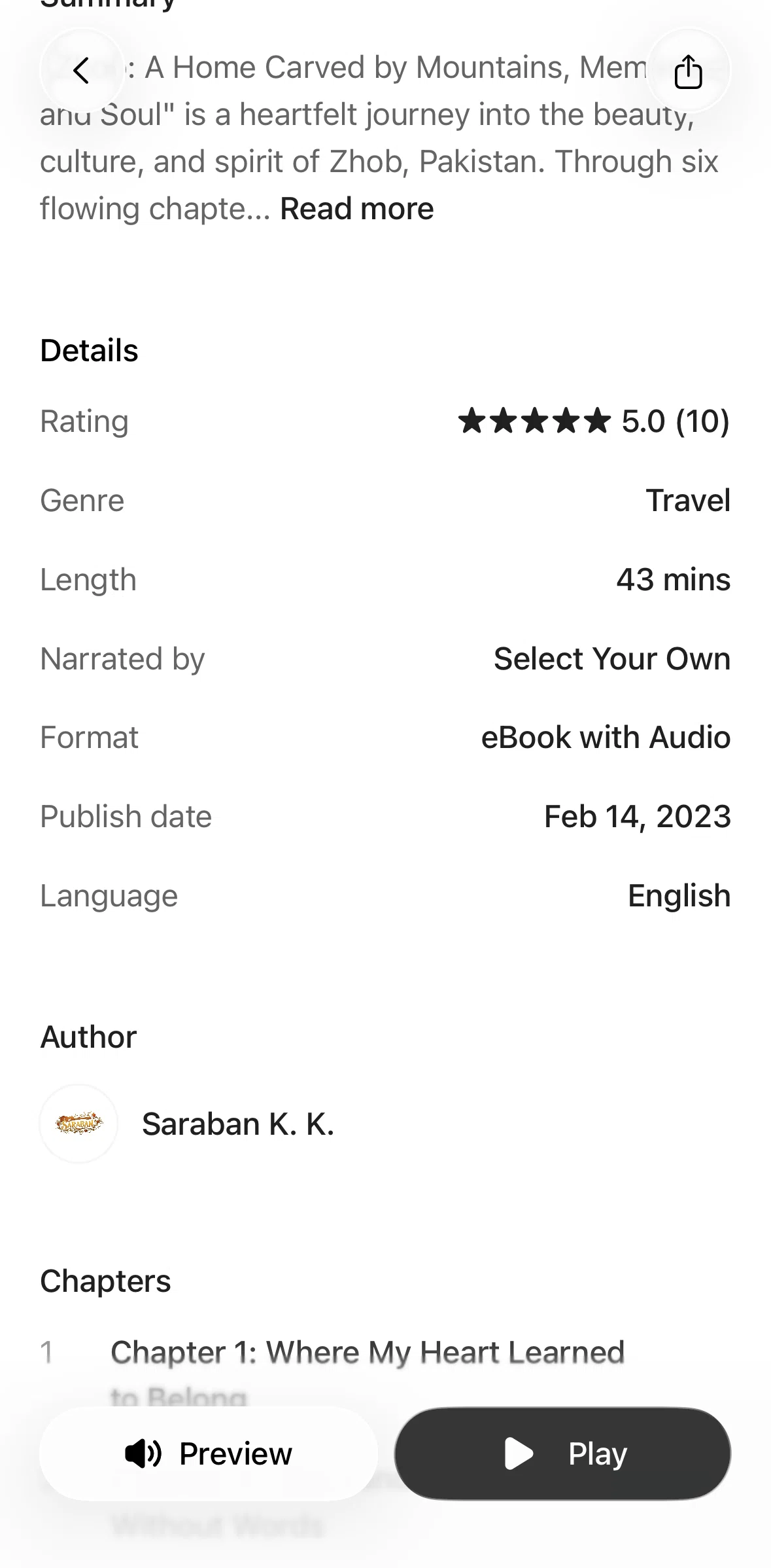 ElevenReader Screen screen in the Author profile flow