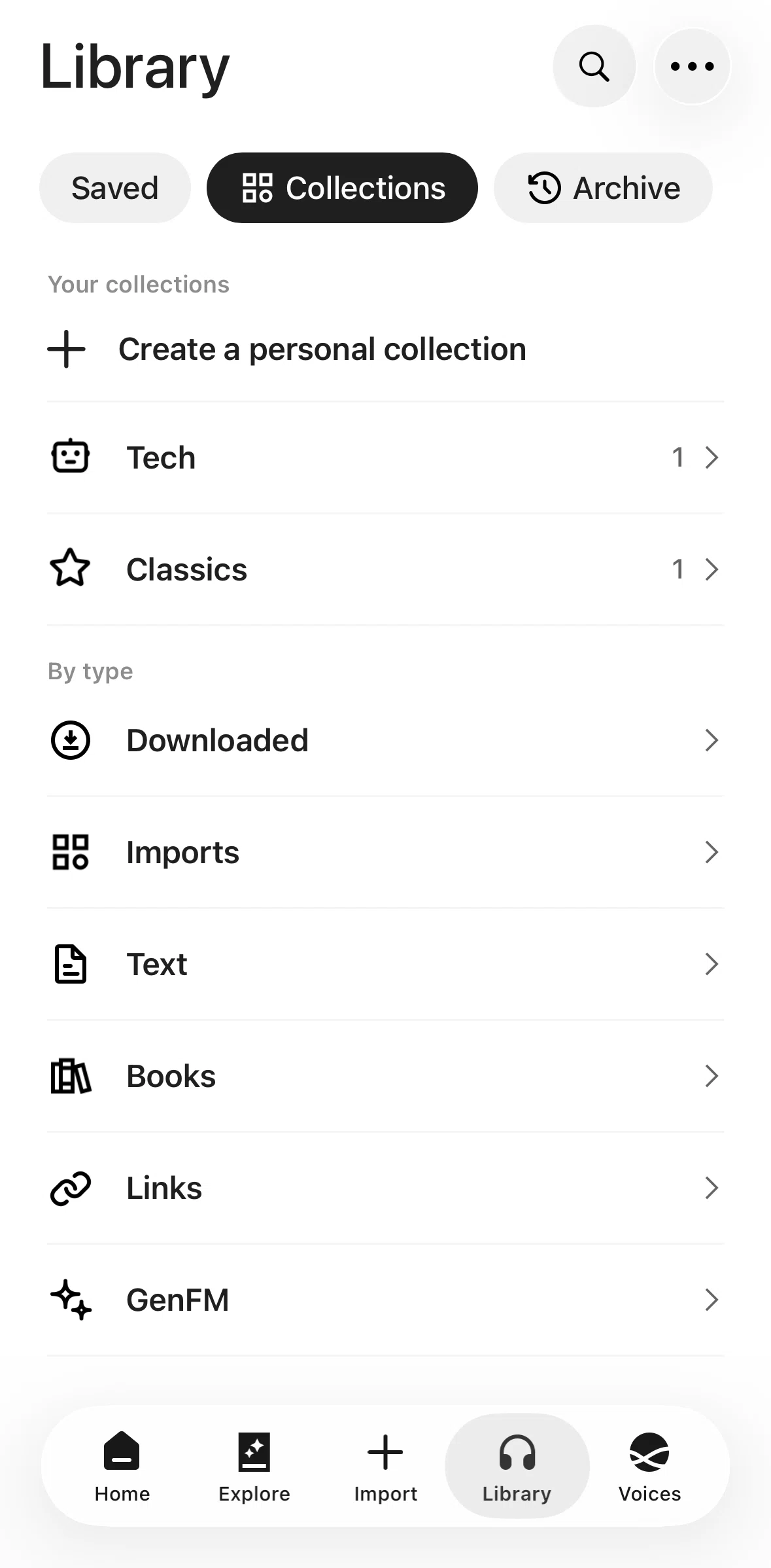 ElevenReader Screen screen in the Downloaded flow