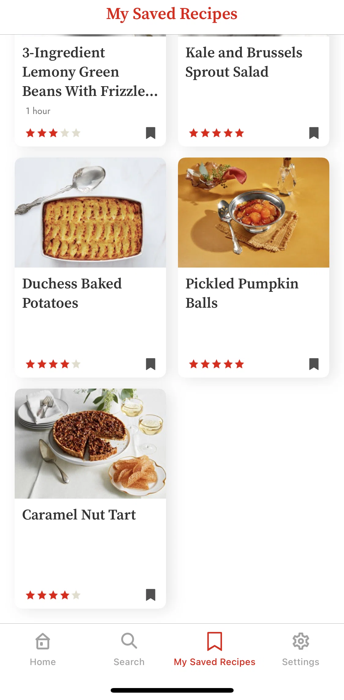 Epicurious Screen screen in the Removing recipe from collection flow