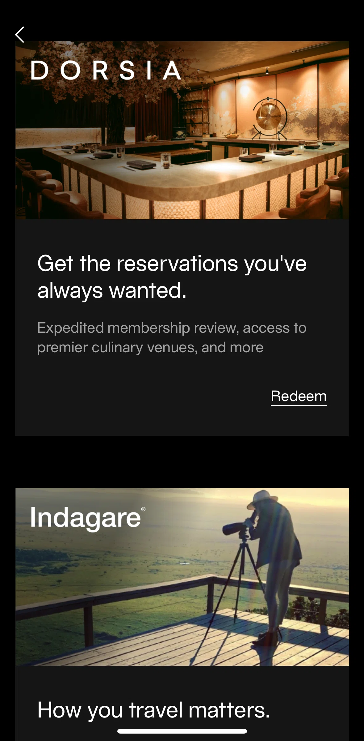 Equinox+ Screen screen in the Brand partner detail flow