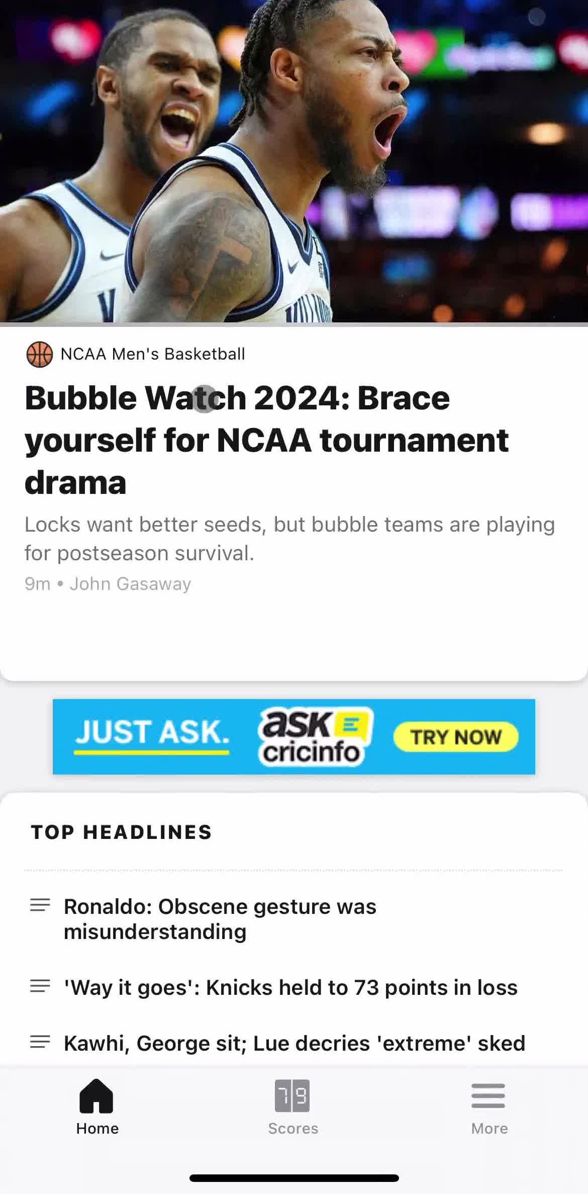 ESPN Discovering Content preview