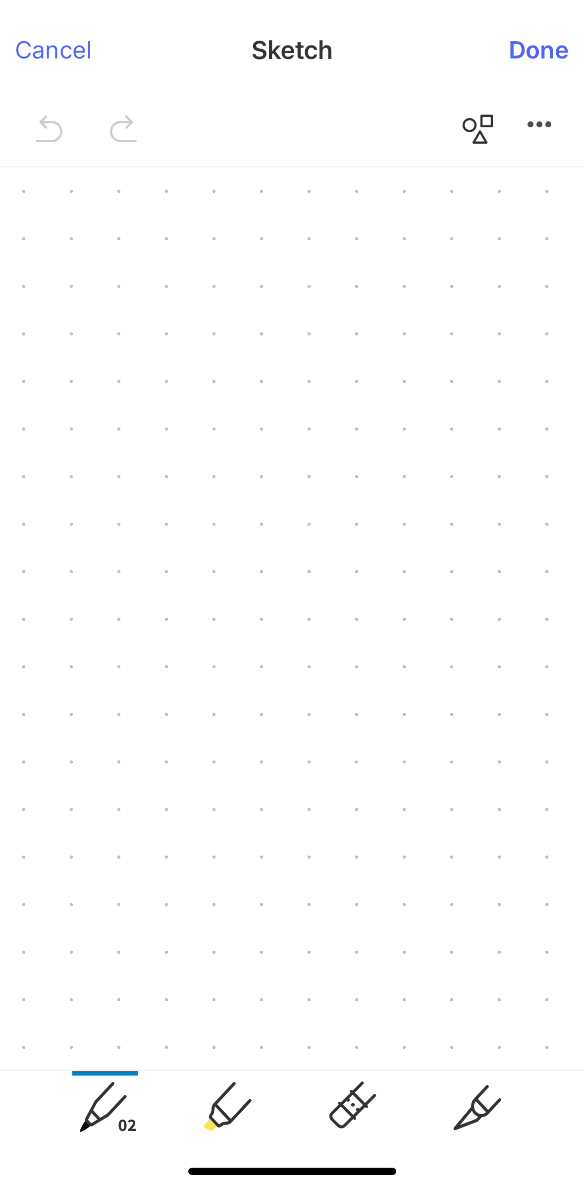 Evernote Screen screen in the Sketch options flow