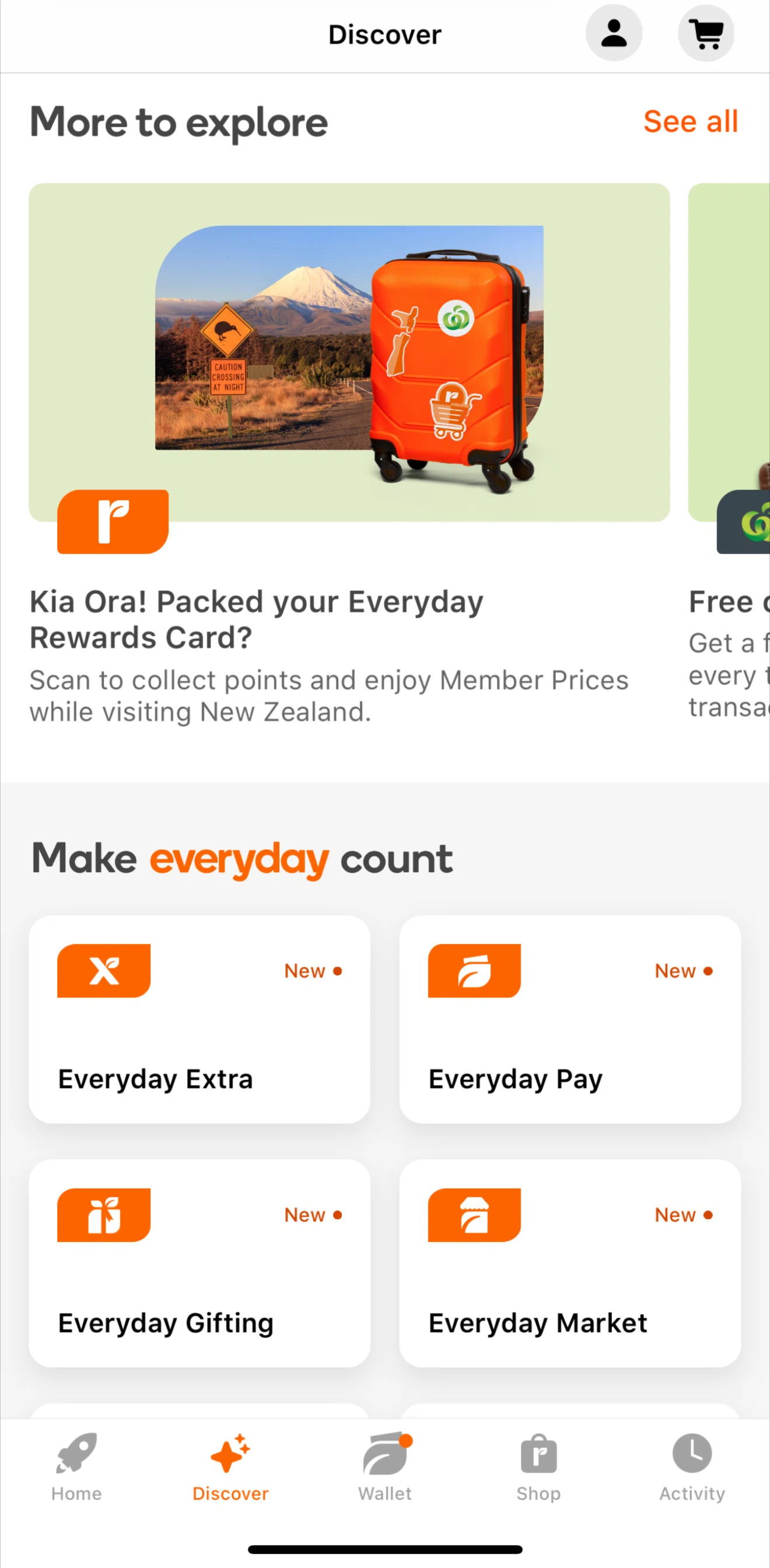 Everyday Rewards Screen screen in the Rewards detail flow
